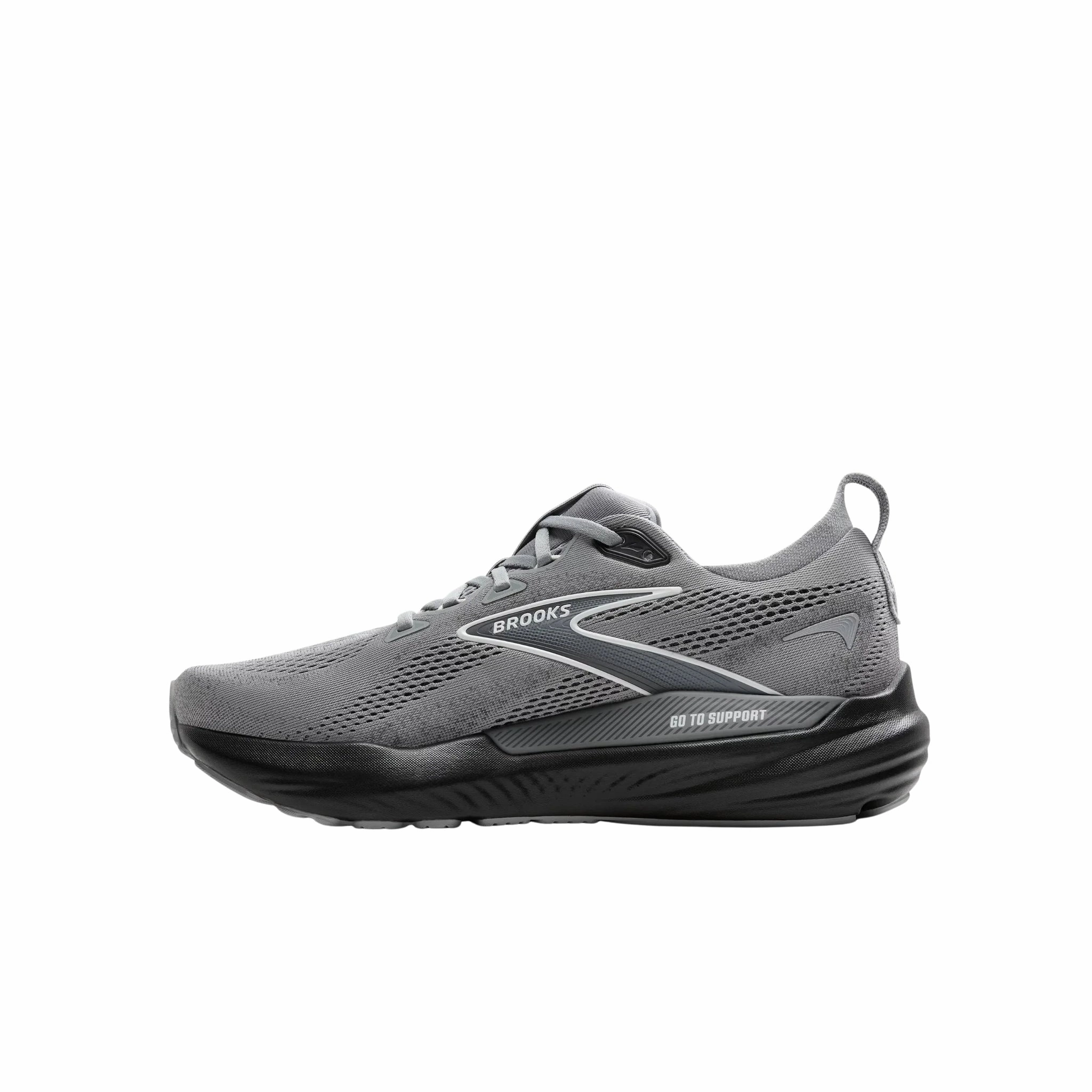 Structural Weave Technology Brooks Men's Glycerin GTS 22 Running Shoes - Primer Gray/Ebony/Bluewash