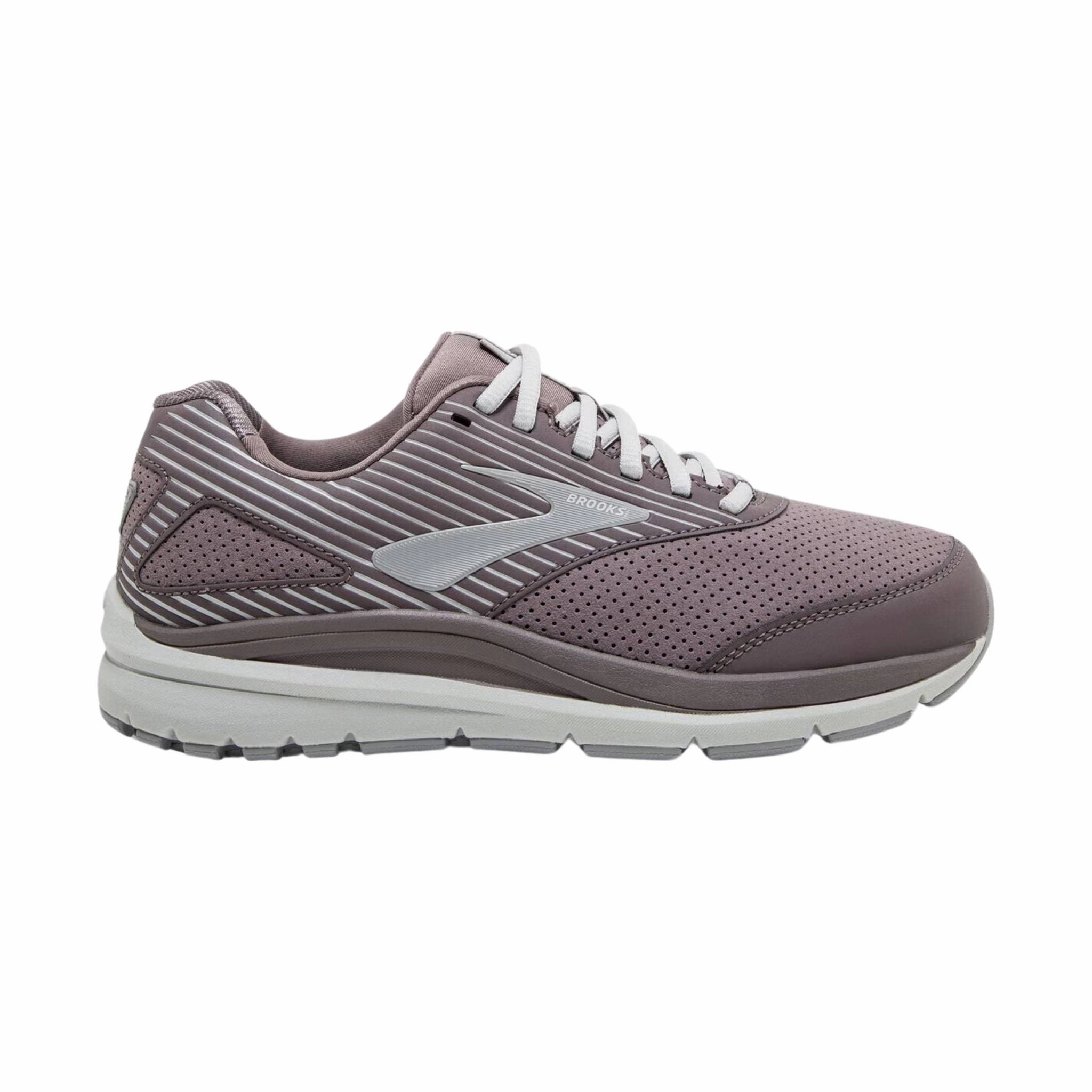 Brooks Women's Addiction Walker Suede Walking Shoes - Shark/Alloy/Oyster Sleek cushioning