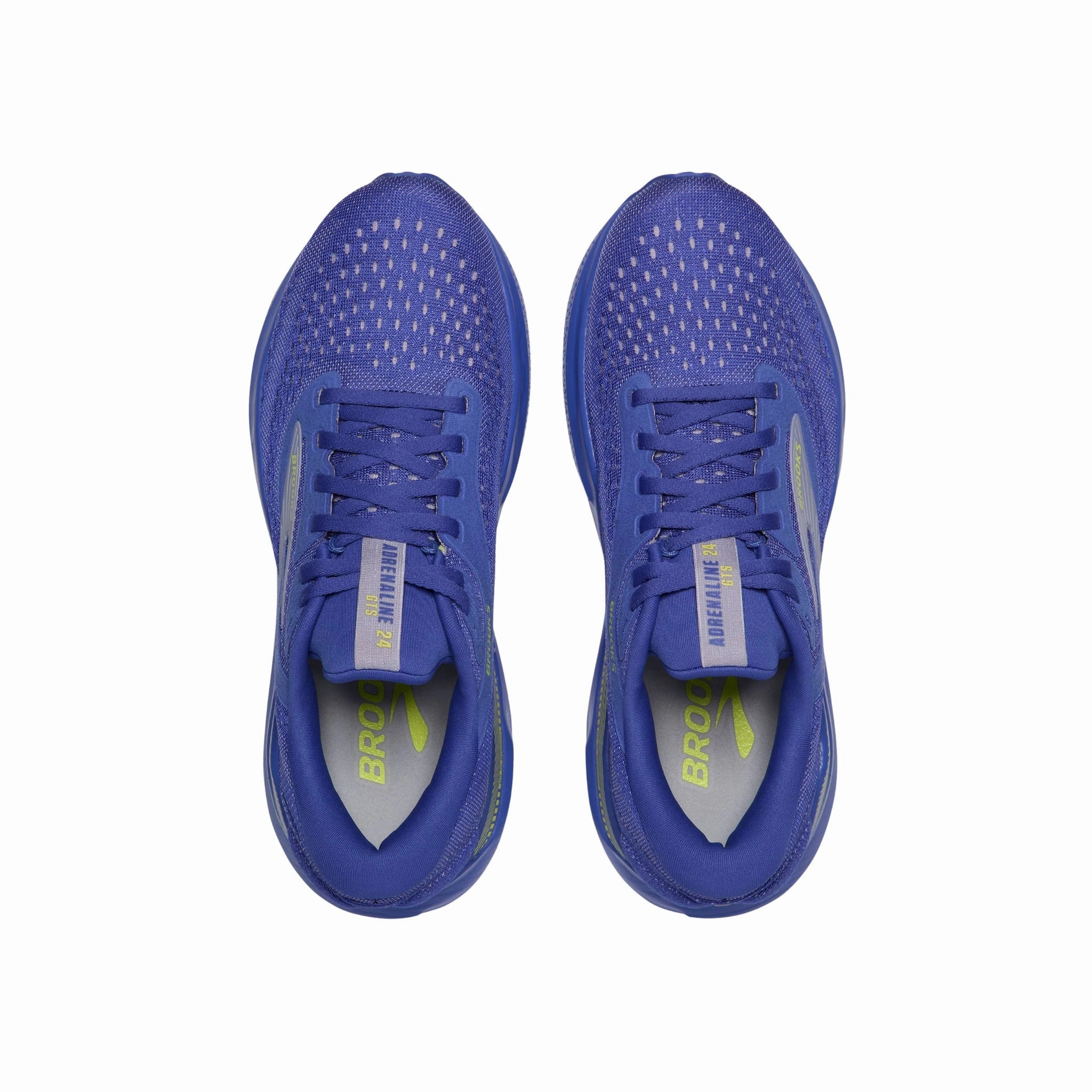 Brooks Women's Adrenaline GTS 24 Road Running Shoes - Amparo/Thistle/Yellow Wicking Inner Sleeve Casual traction