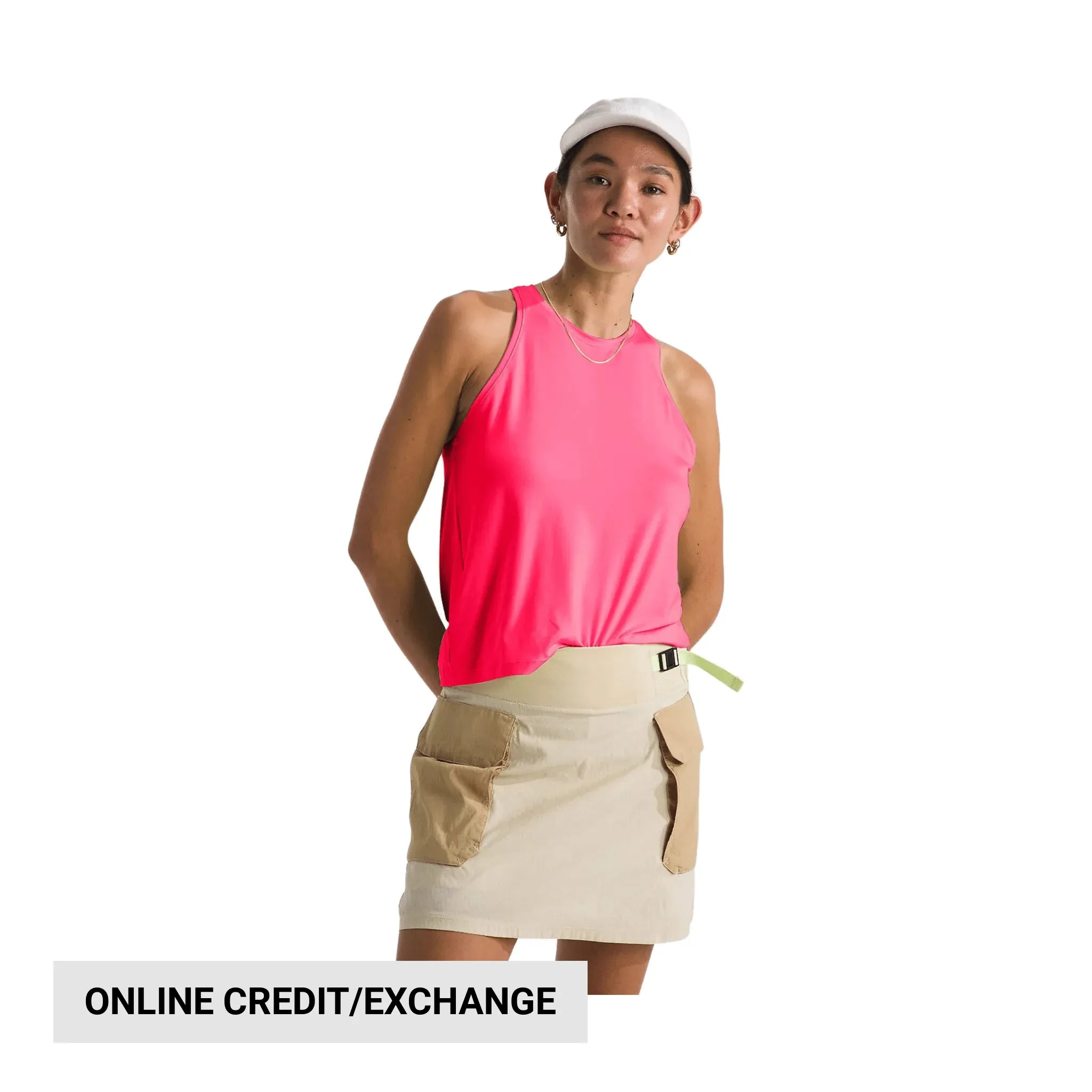 The North Face Women's Dune Sky Tank - Radiant Poppy High Density Weave AntiStaticFinish