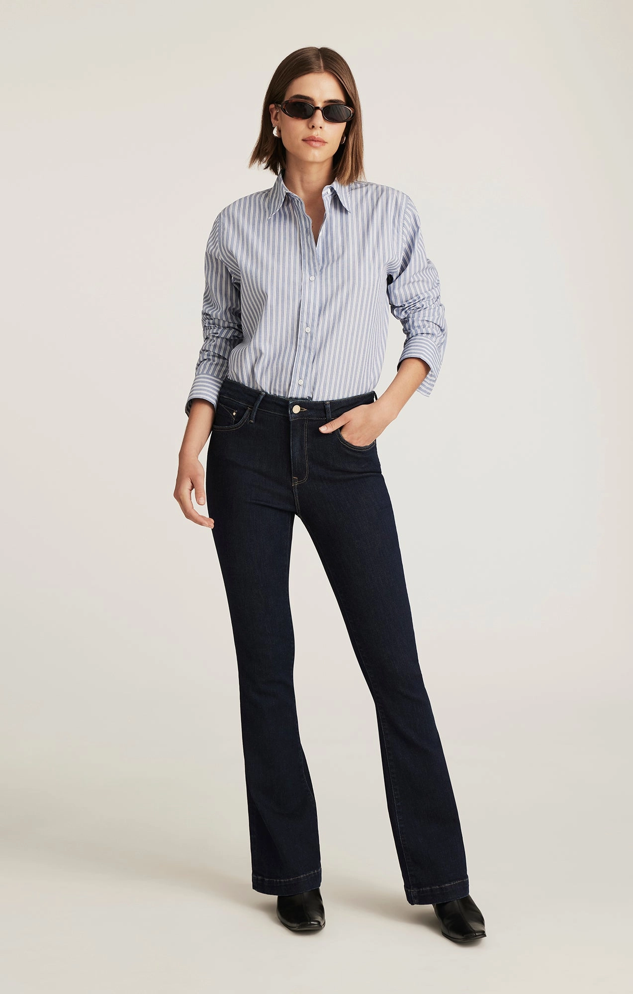 Couple Look Work Ready Abrasion Resistant Fabric SYDNEY FLARE IN RINSE GOLD PREMIUM