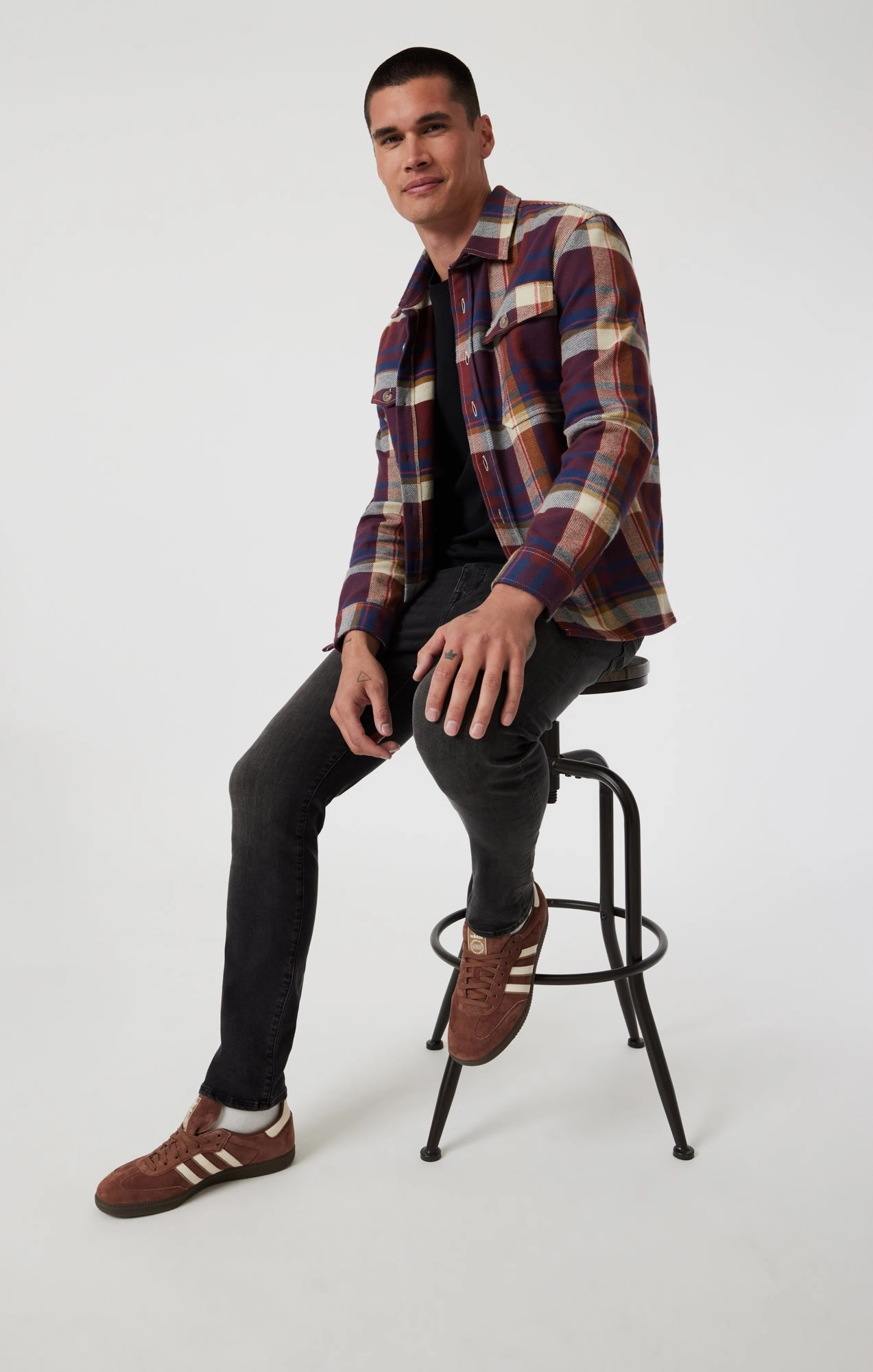 JAKE SLIM LEG IN SMOKE AUSTIN Anywhere Fit Neat Look