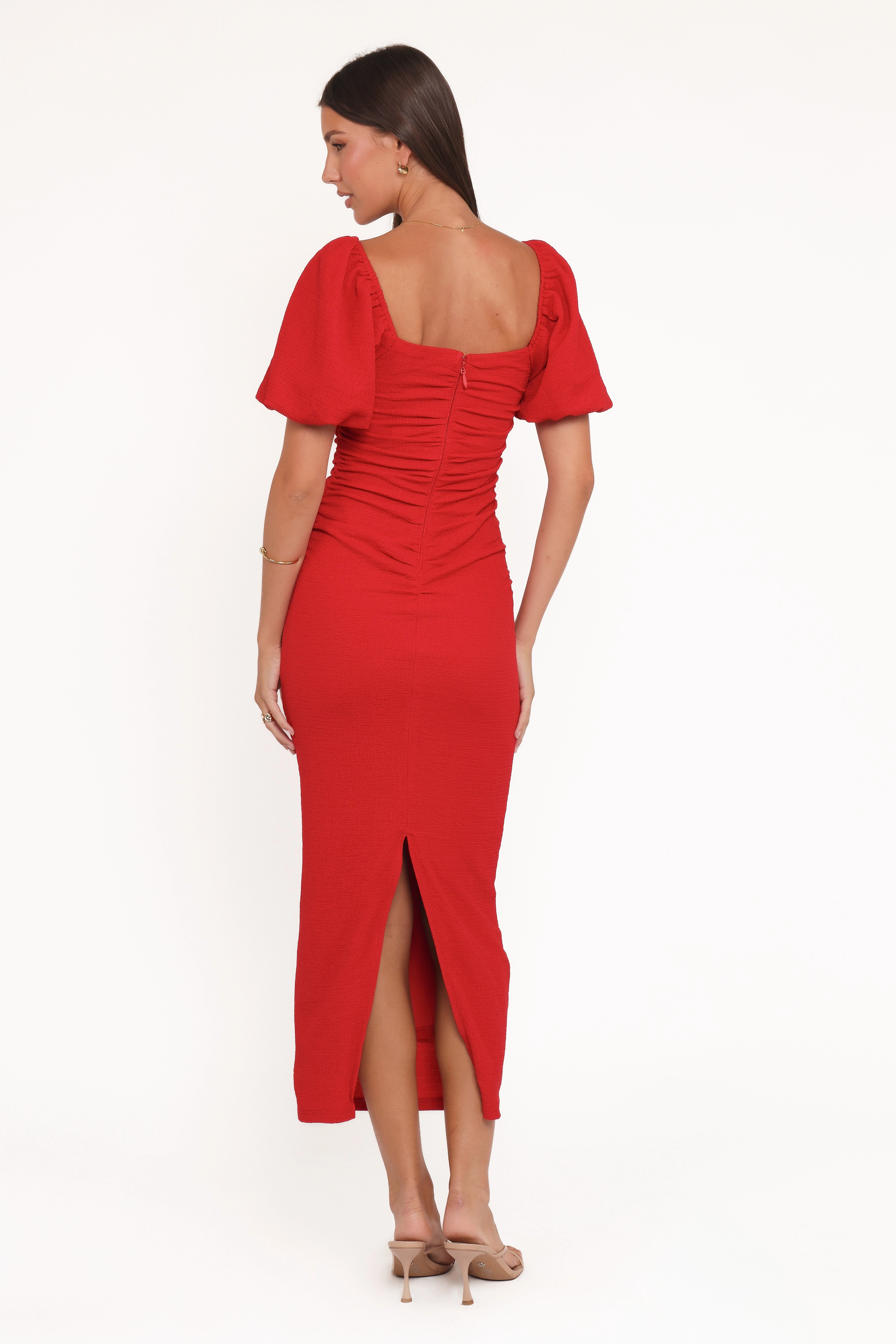 Soft Lines Urban Motion Carey Midi Dress - Red