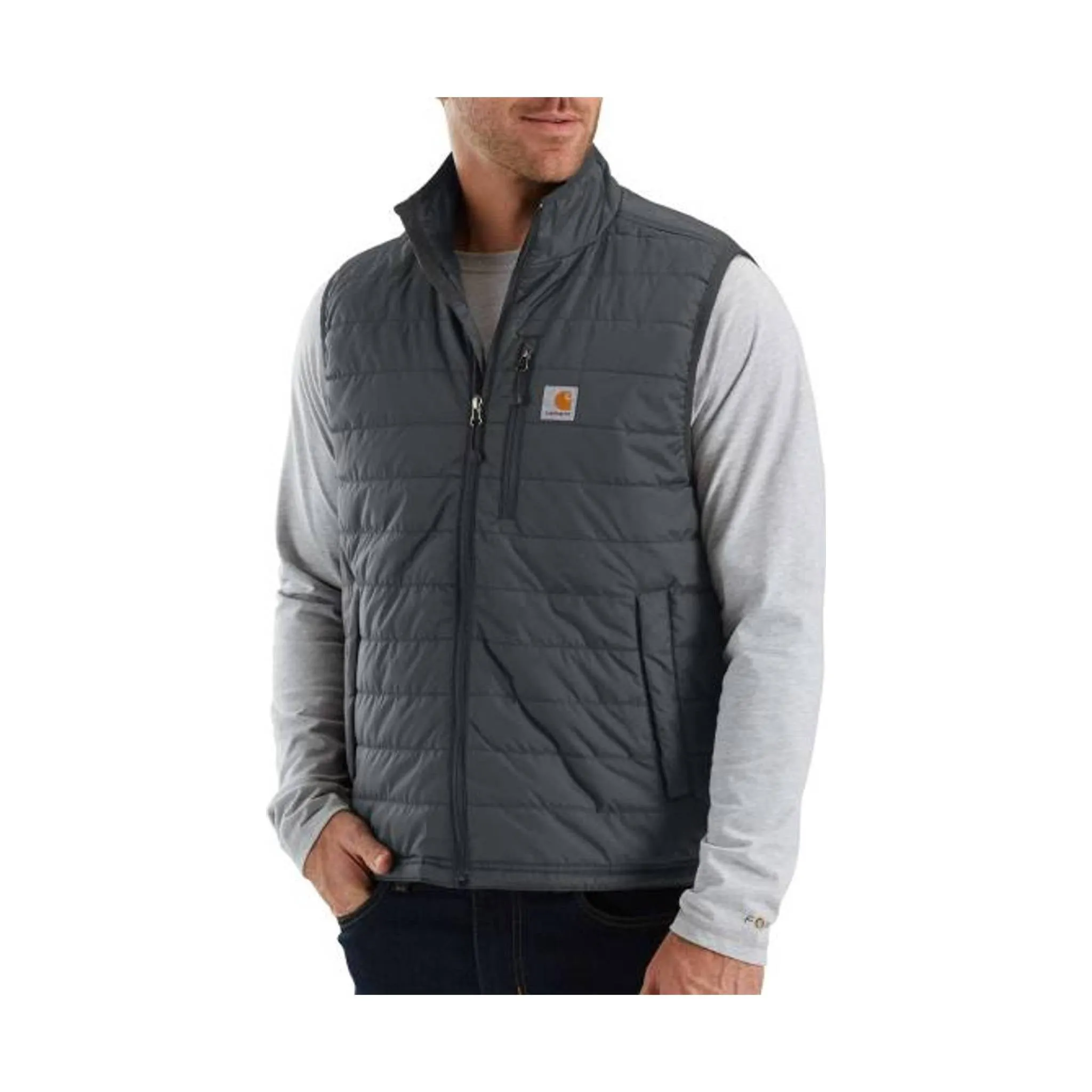Mesh Lining Flexible Shoulder Panels Carhartt Men's Rain Defender Relaxed Fit Lightweight Insulated Vest - Shadow