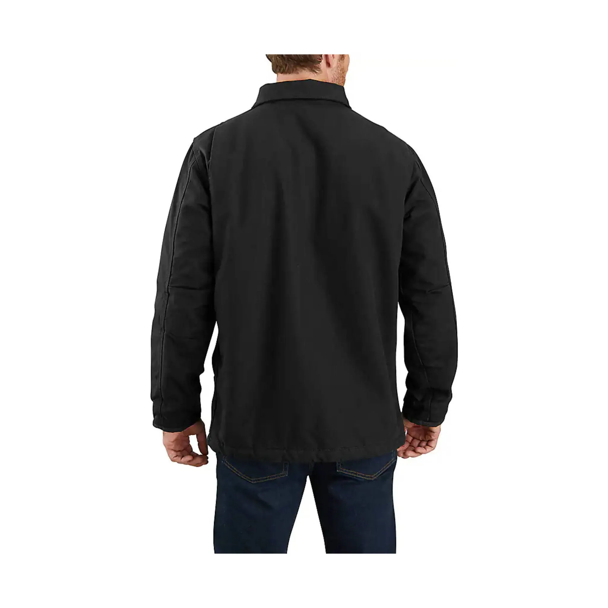 FlexibleHoodDesign Carhartt Men's Sherpa Lined Loose Fit Field Jacket - Black