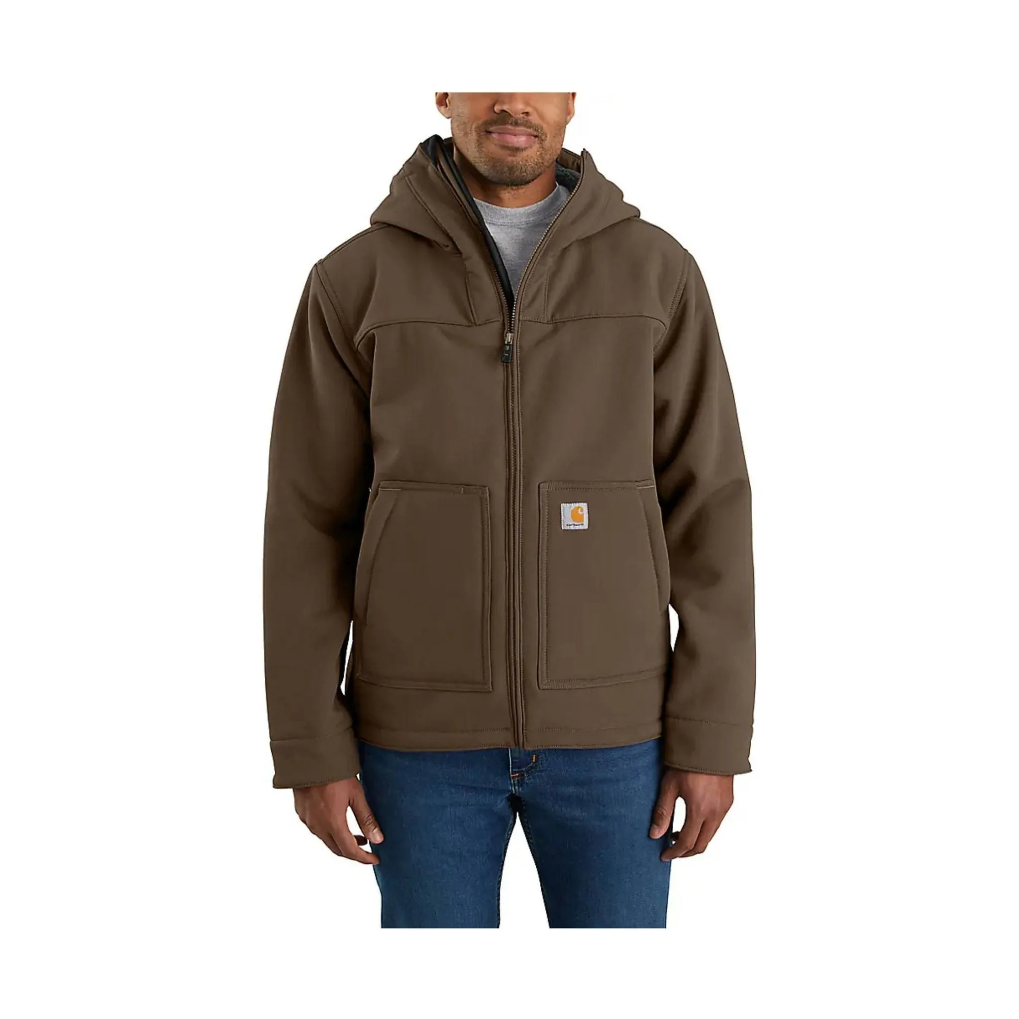 Carhartt Men's Super Dux Sherpa Lined Relaxed Fit Active Jac - Coffee Fire Retardant Treated Fabric