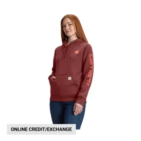 Carhartt Women's Relaxed Fit Midweight Logo Sleeve Graphic Sweatshirt - Barnwood product hook practicality
