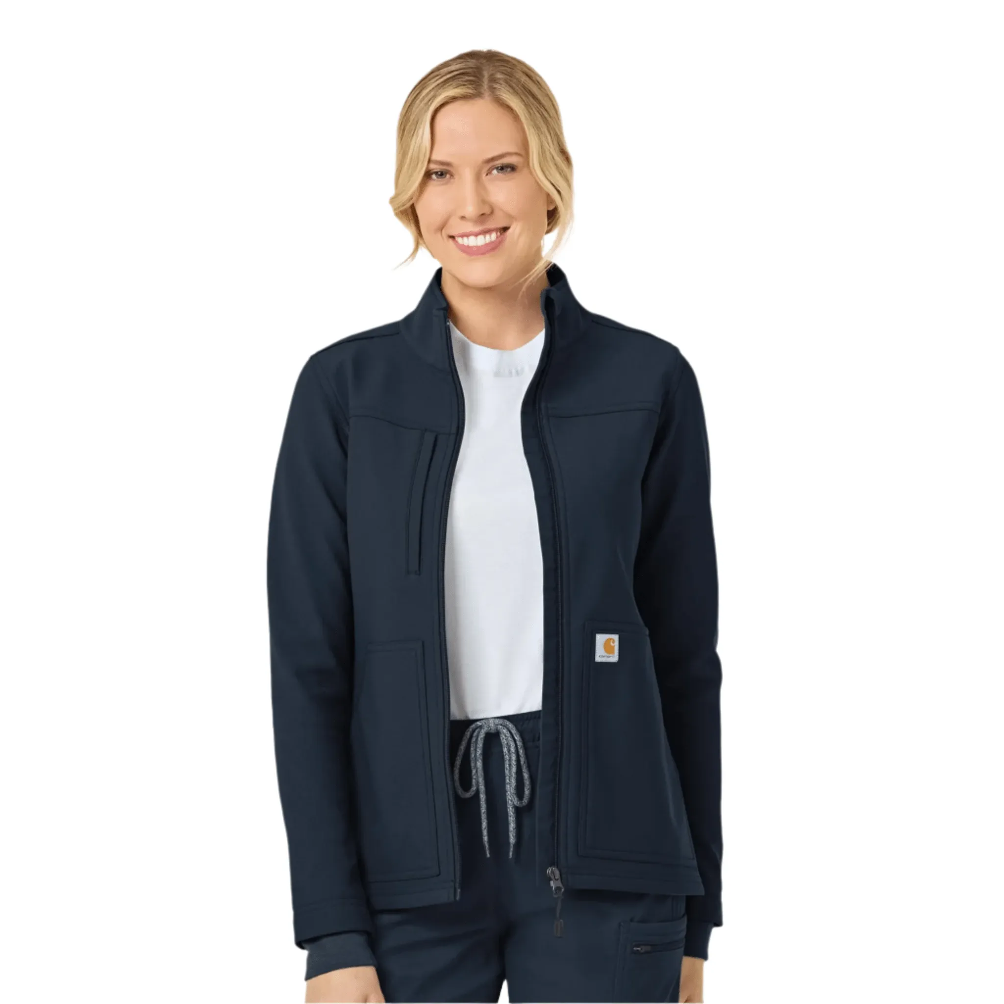 product future prospects Urban Comfort Carhartt Women's Rugged Flex Bonded Fleece Scrub Jacket - Navy