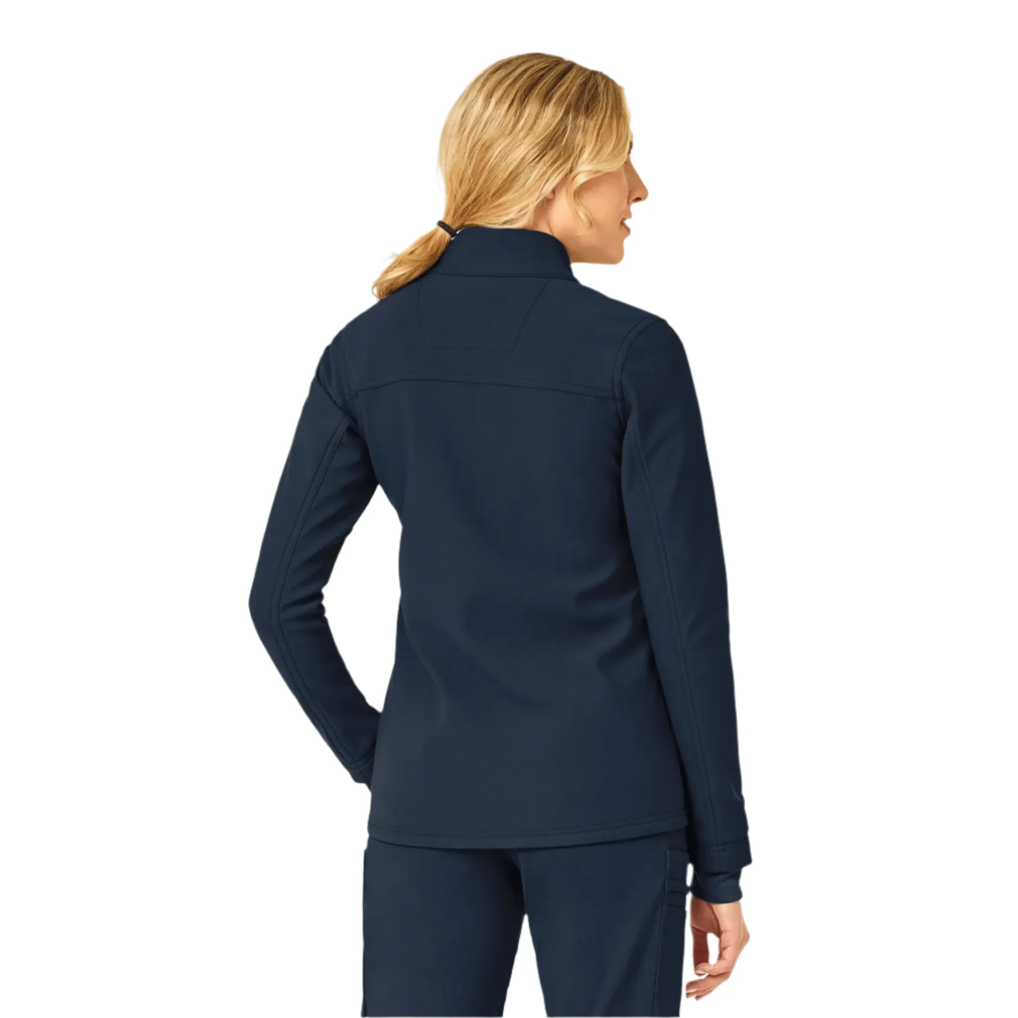 Carhartt Women's Rugged Flex Bonded Fleece Scrub Jacket - Navy Chill Layer