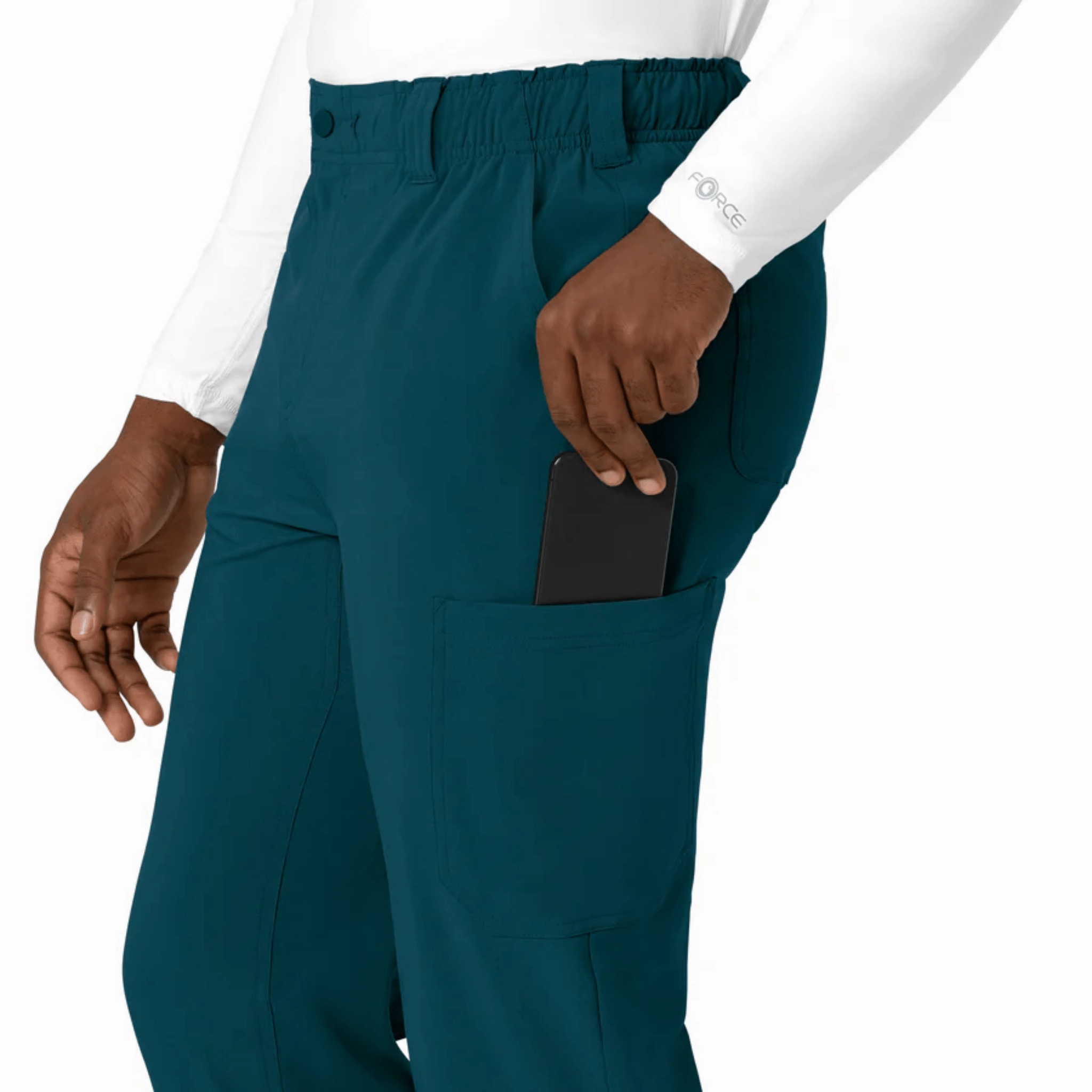 Carhartt Men's Cross Flex Straight Leg Scrub Pant - Caribbean Durable Seam Construction