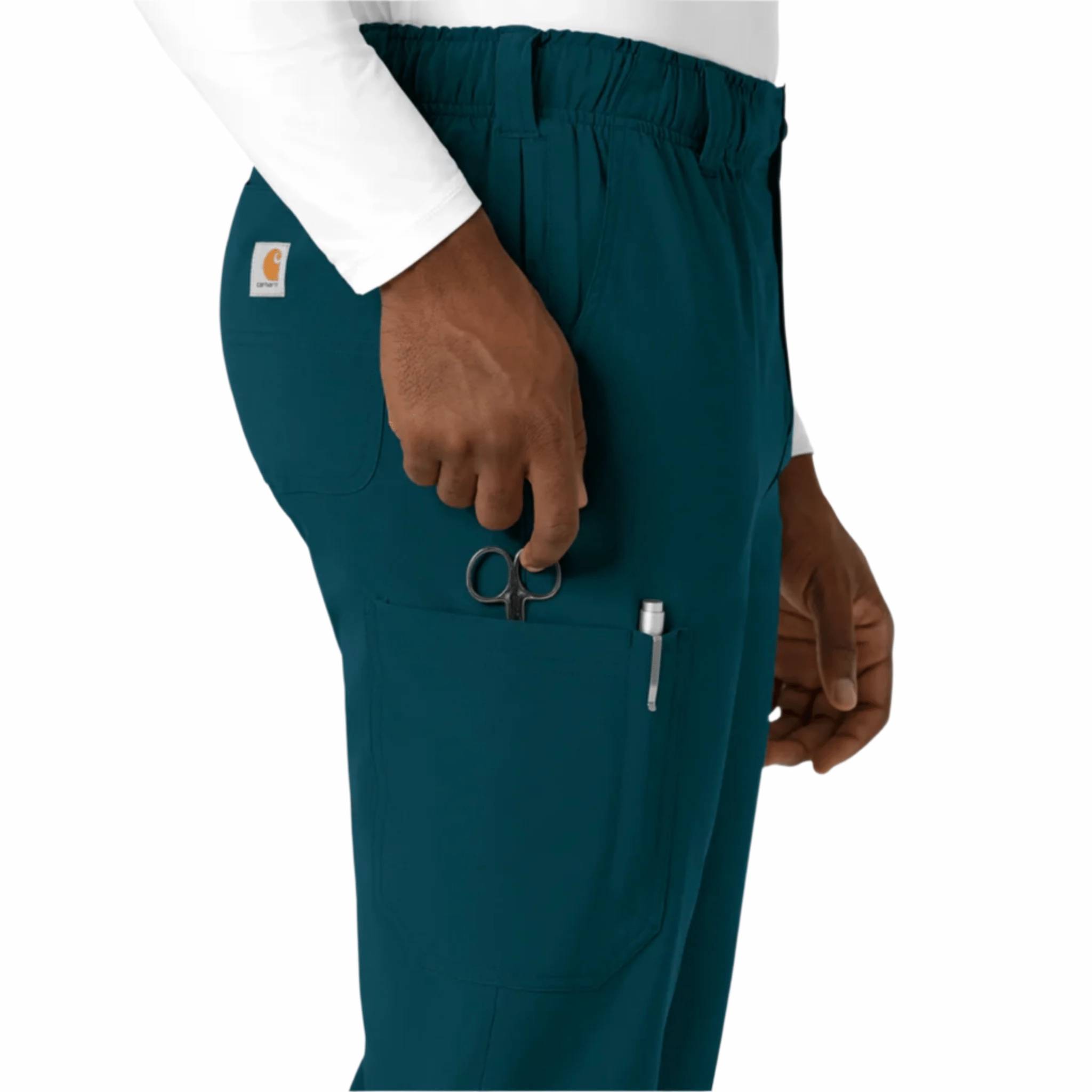 Tear Resistant Design Day Wear Carhartt Men's Cross Flex Straight Leg Scrub Pant - Caribbean