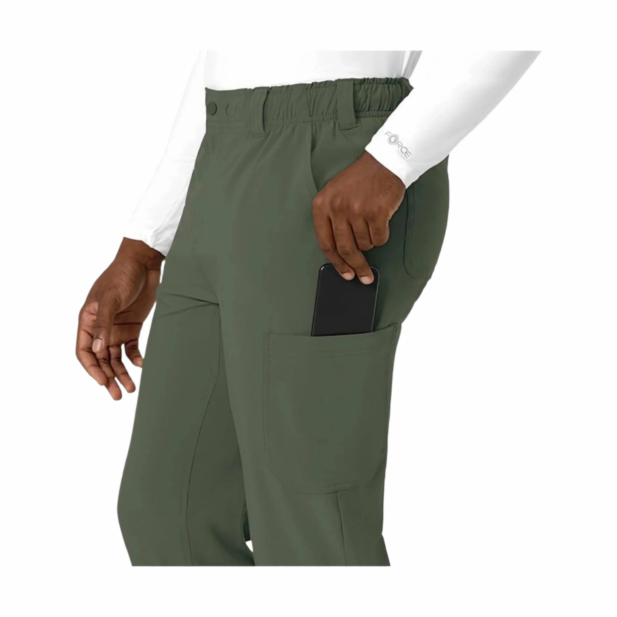 Carhartt Men's Cross Flex Straight Leg Scrub Pant - Olive Soft Waistband Flowy legs