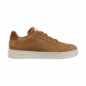 Carhartt Men's Detroit Leather Sneaker - Brown Thermal Regulation Fabric Pull   Tab