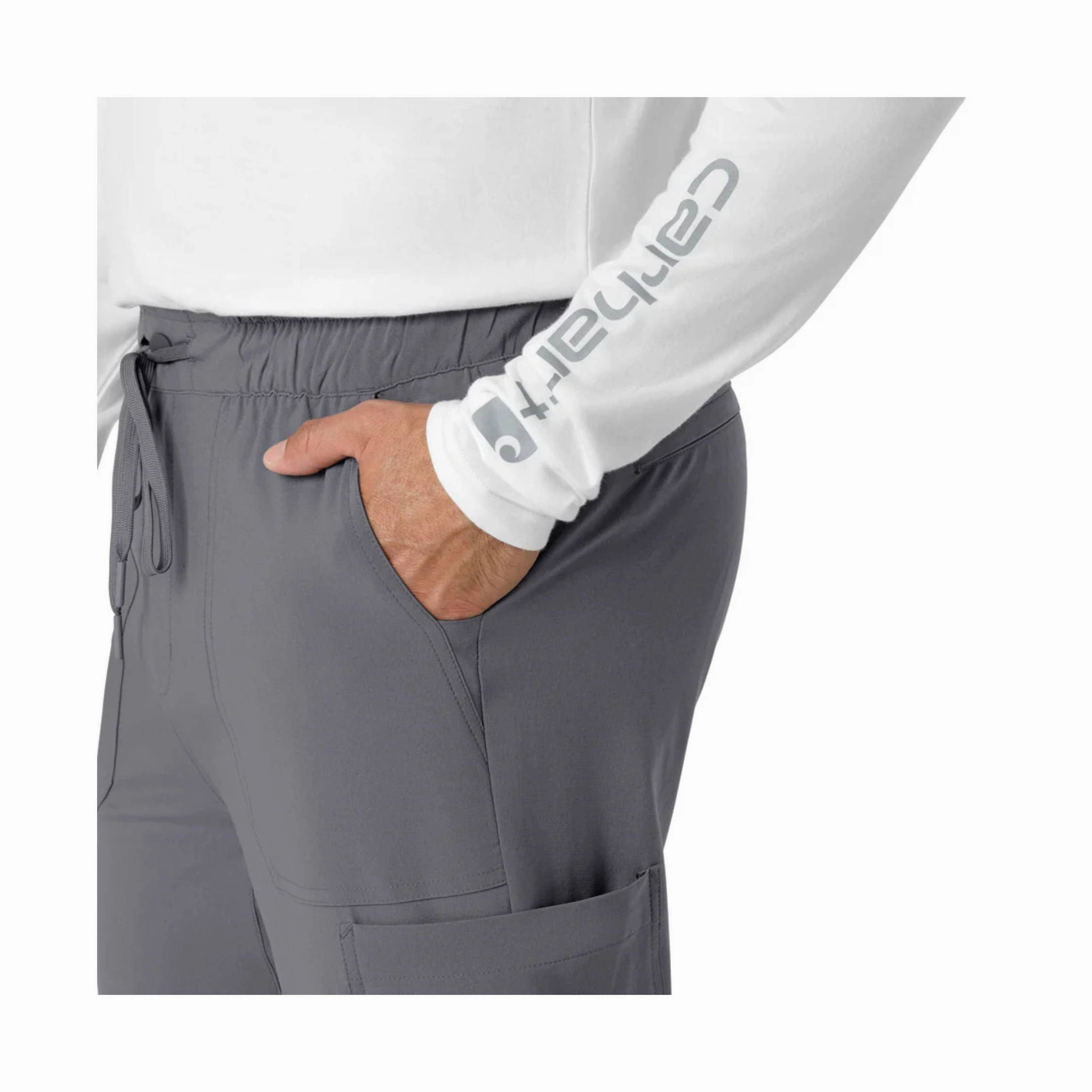 Quick Access Zippers Carhartt Men's Jogger Scrub Pant - Pewter