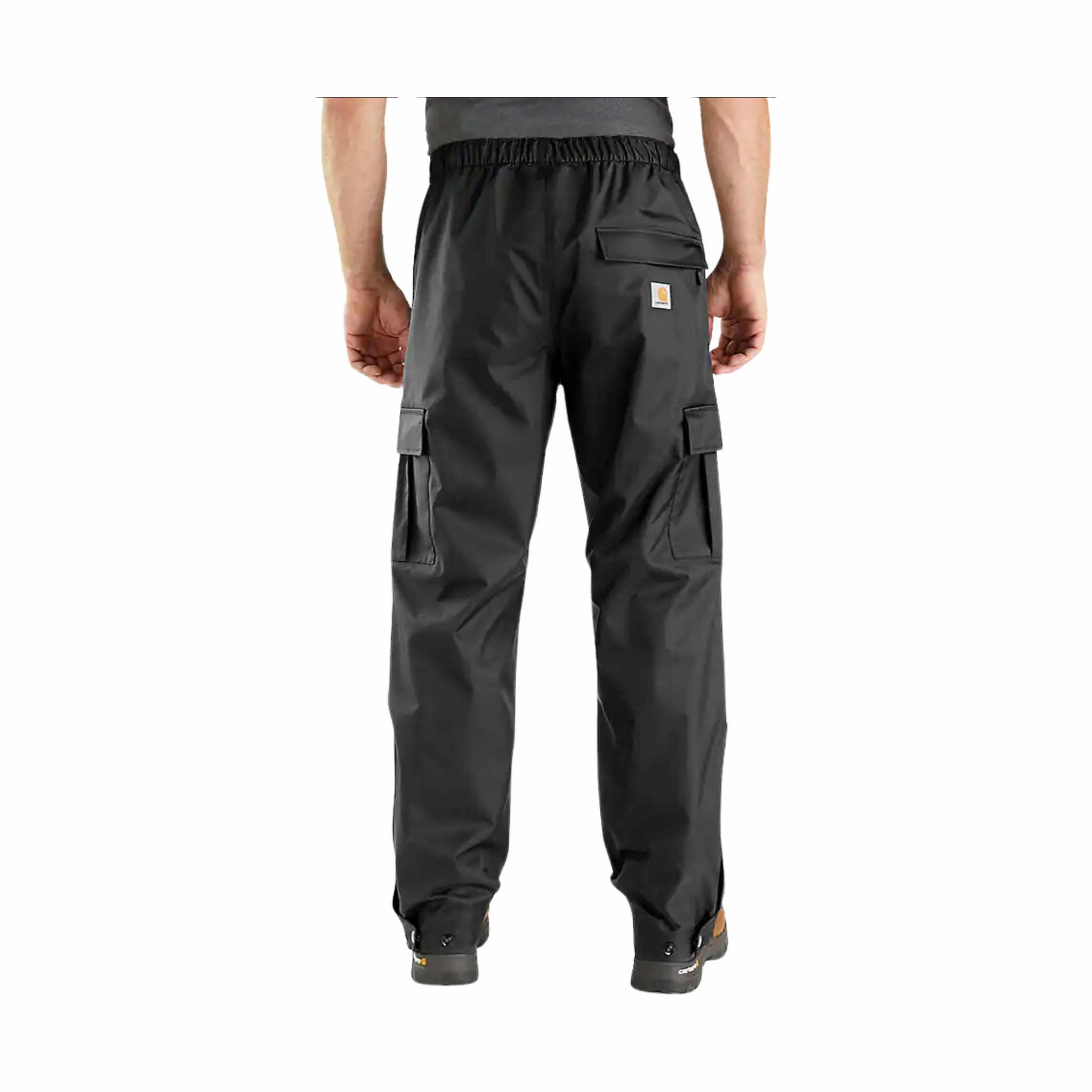 Carhartt Men's Relaxed Fit Midweight Rain Pant - Black Functional Layers
