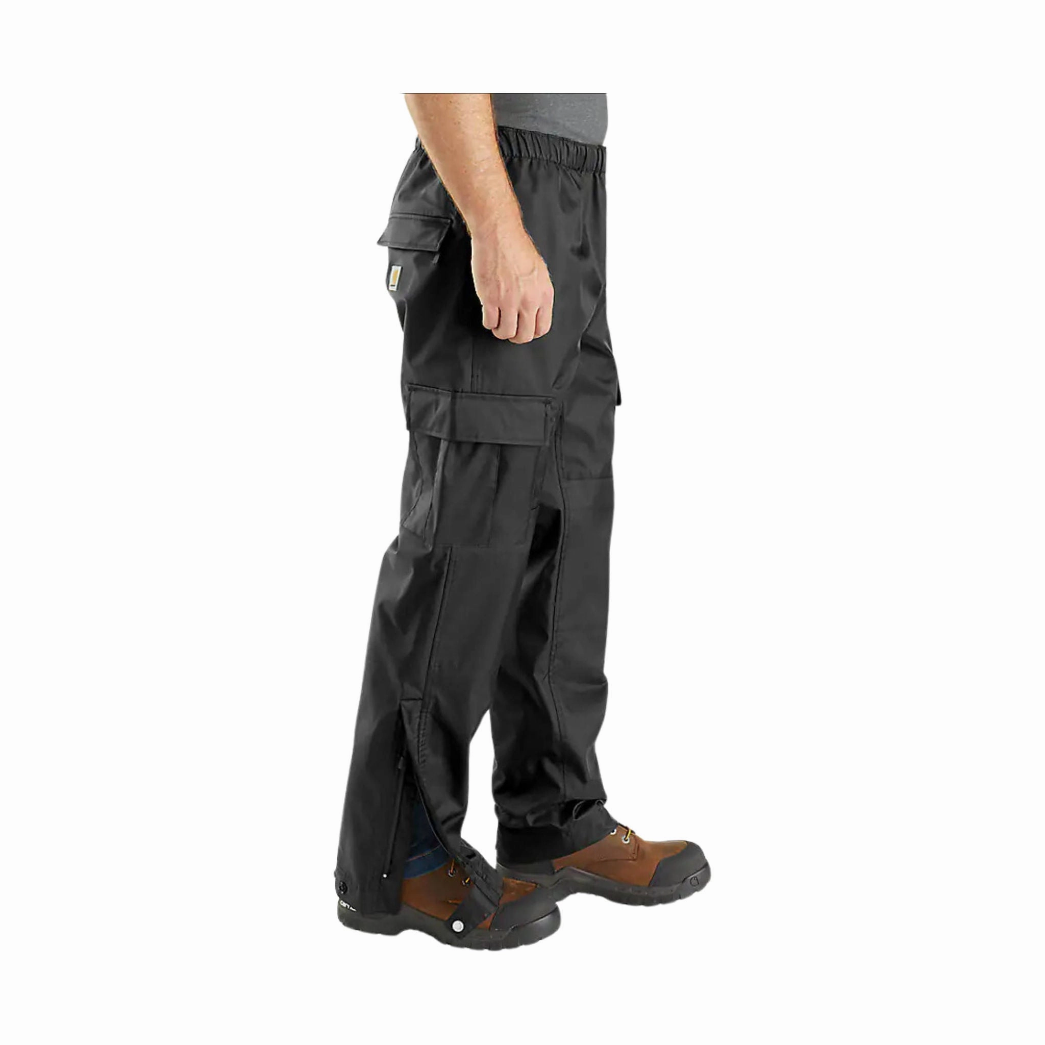 Carhartt Men's Relaxed Fit Midweight Rain Pant - Black ThermalInsulation Stretchy Material