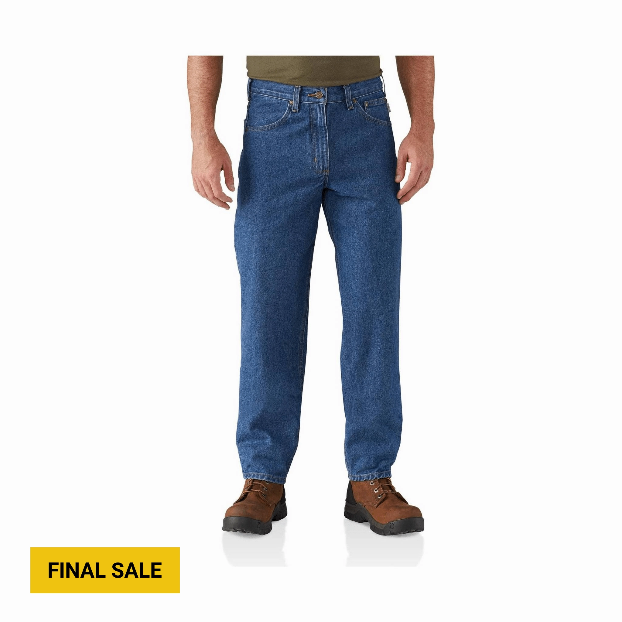 Carhartt Men's Relaxed Fit Tapered Leg Jean - Darkstone Comfortable Waist