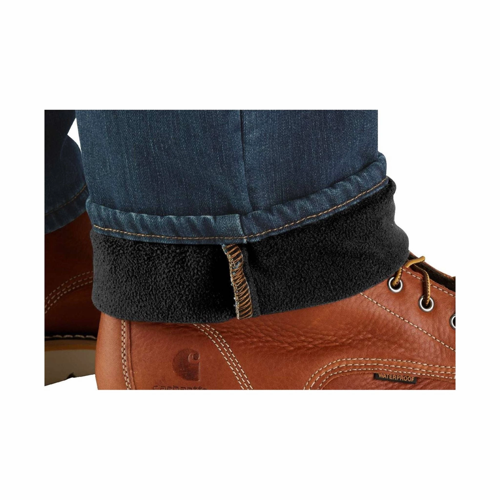 Tailored Silhouette Carhartt Men's Rugged Flex Relaxed Fit Fleece Lined 5 Pocket Jean - Rapids