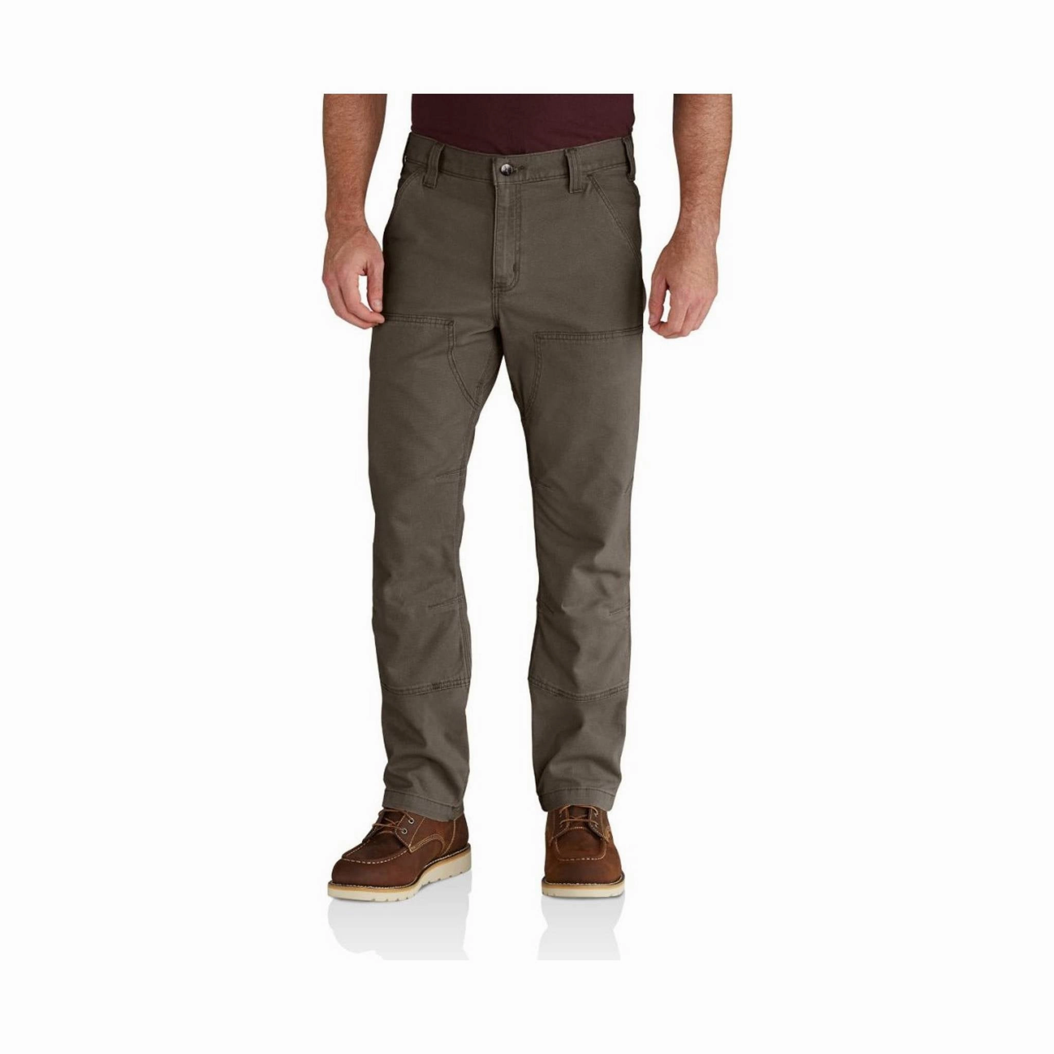NonBindingWaistline Carhartt Men's Rugged Flex Rigby Double-Front Pant - Tarmac