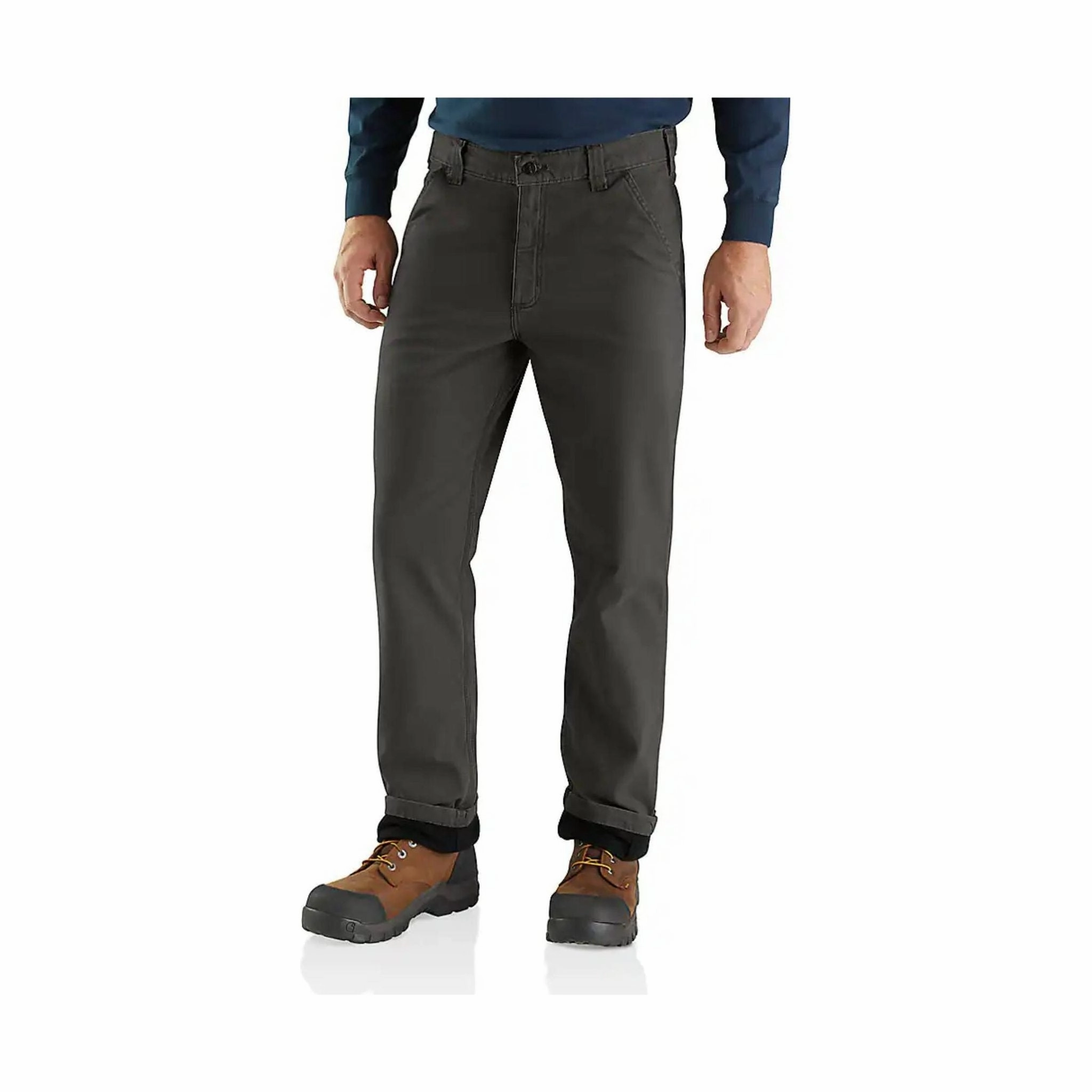 Simple and Cozy Carhartt Men's Rugged Flex Rigby Dungaree Knit Lined - Peat