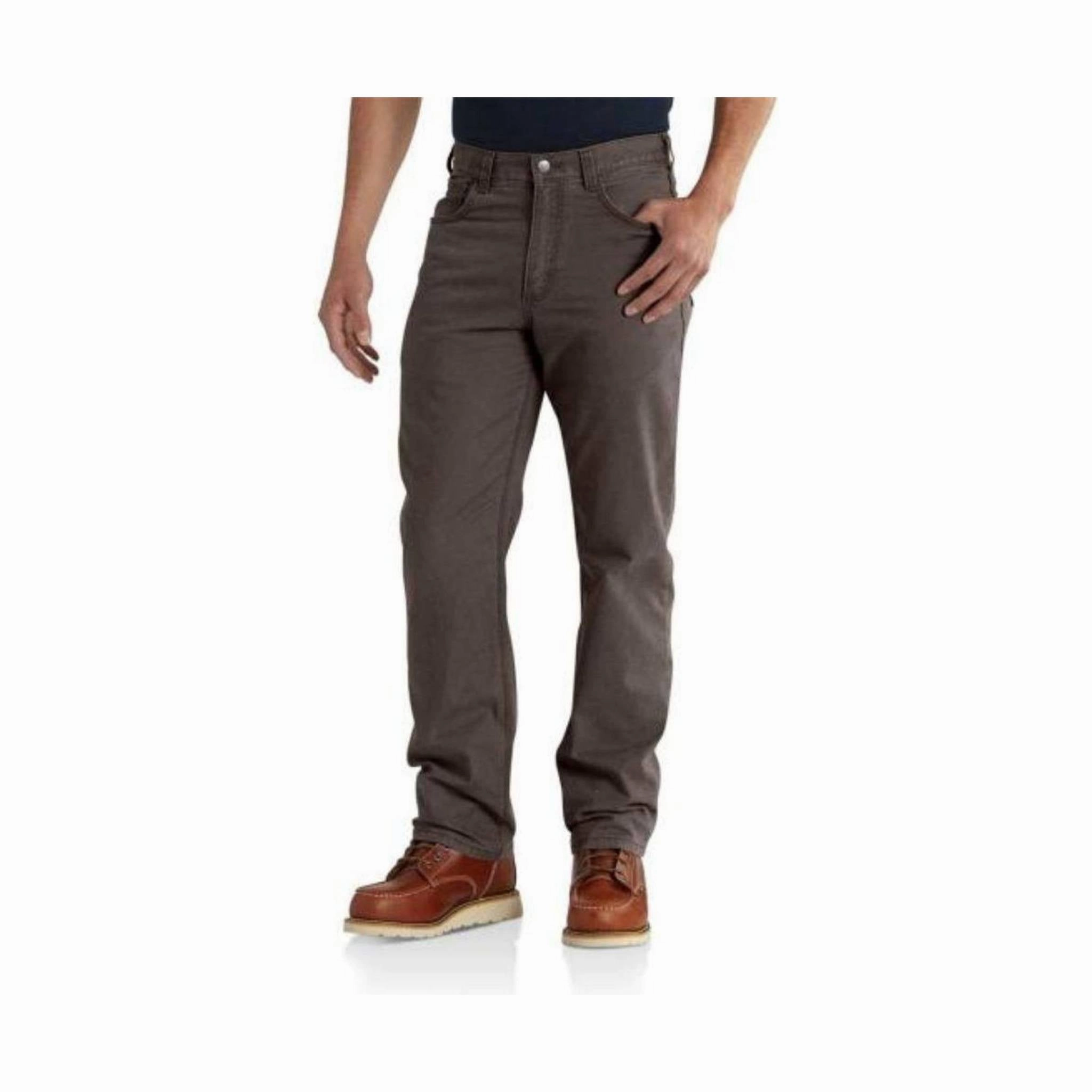 Carhartt Men's Rugged Flex? Rigby Five Pocket Relaxed Fit Pant - Dark Coffee Essential Wear