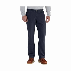 Carhartt Men's Rugged Flex? Rigby Relaxed Fit Pant - Navy Non Iron Technology