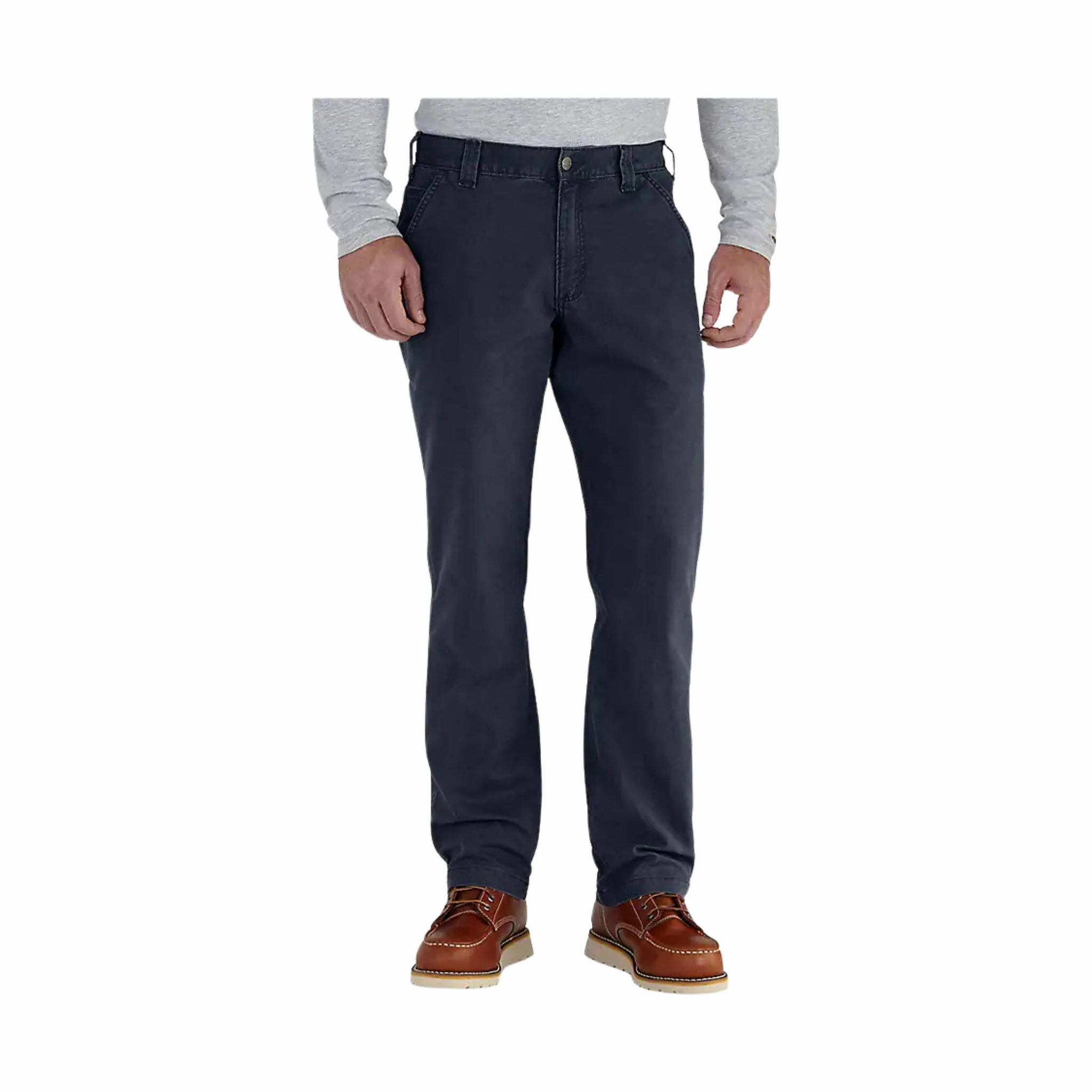 Functional Comfort Wear Quick Comfort Design Carhartt Men's Rugged Flex? Rigby Relaxed Fit Pant - Navy