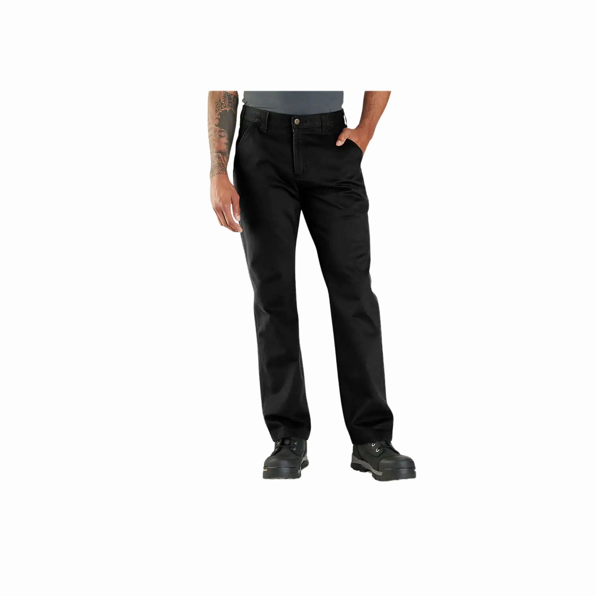 Carhartt Men's Utility Twill Relaxed Fit Work Pant - Black Stay Active Travel-Ready