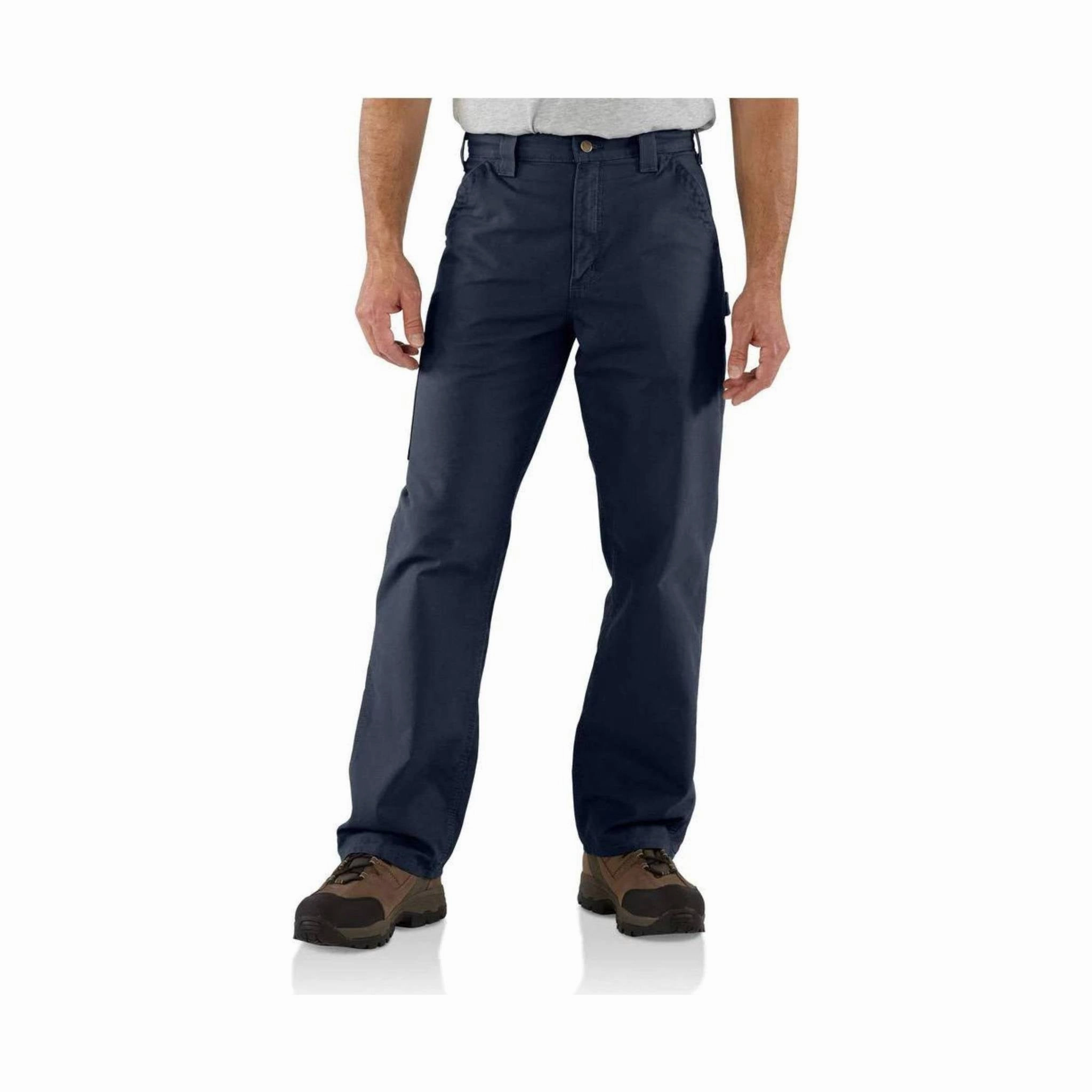 WrinkleResistantMaterial Carhartt Men's Utility Work Canvas Loose Fit Pant - Navy