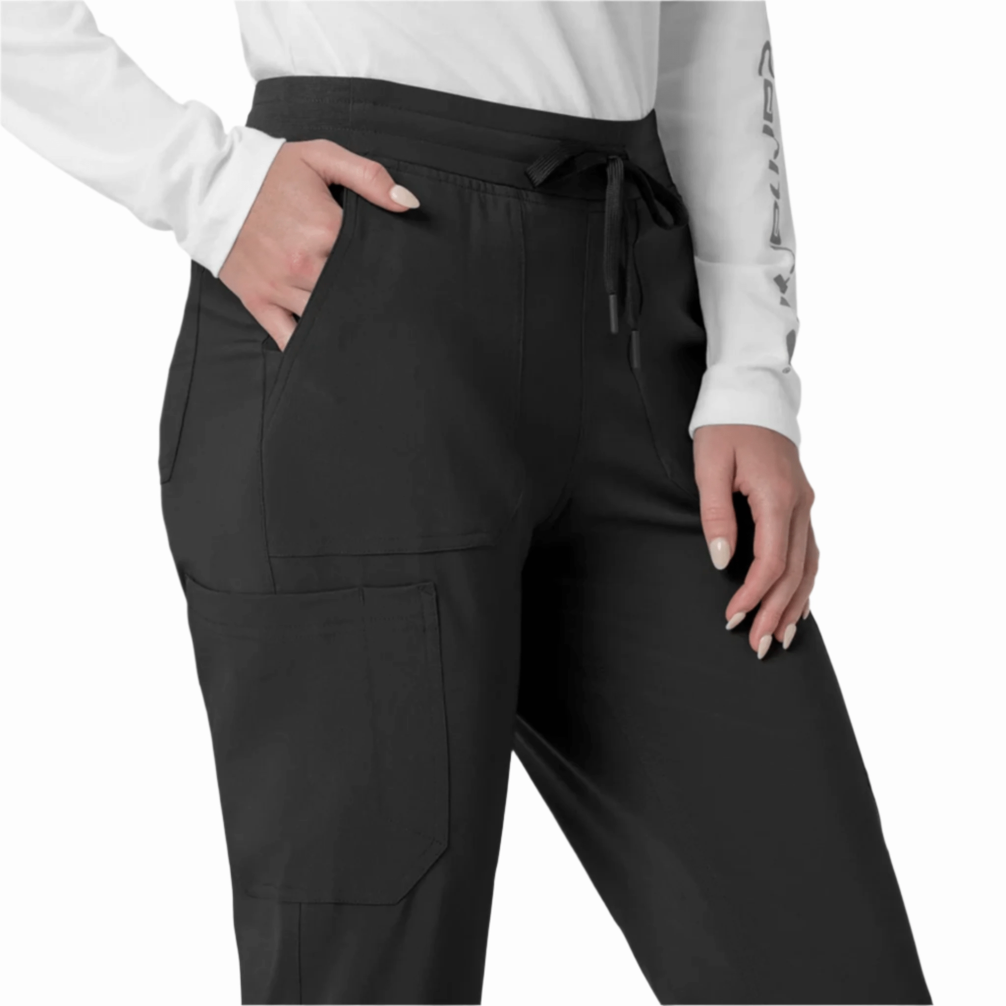 Breathable Style Breathable Stretch Carhartt Women's Force Cross Flex Cargo Jogger Scrub Pant - Black