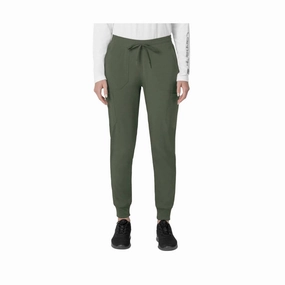 Carhartt Women's Force Cross Flex Cargo Jogger Scrub Pant - Olive Plus-size option Tagless Labeling