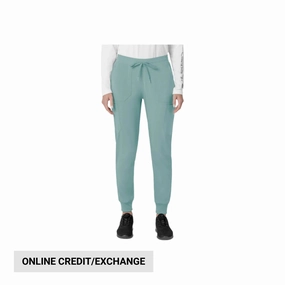 Carhartt Women's Force Cross Flex Cargo Jogger Scrub Pant - Summer Blue Quick Fit Design Utility pocket