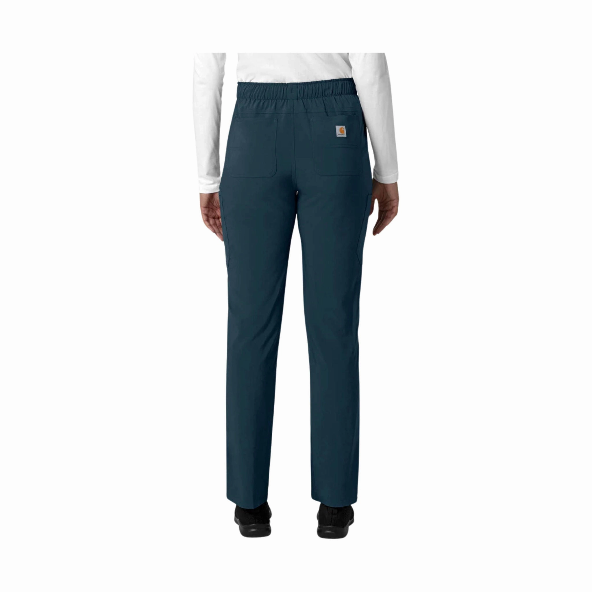 Carhartt Women's Force Cross Flex Straight Leg Cargo Scrub Pant - Navy Seasonal Wear Breathable activewear
