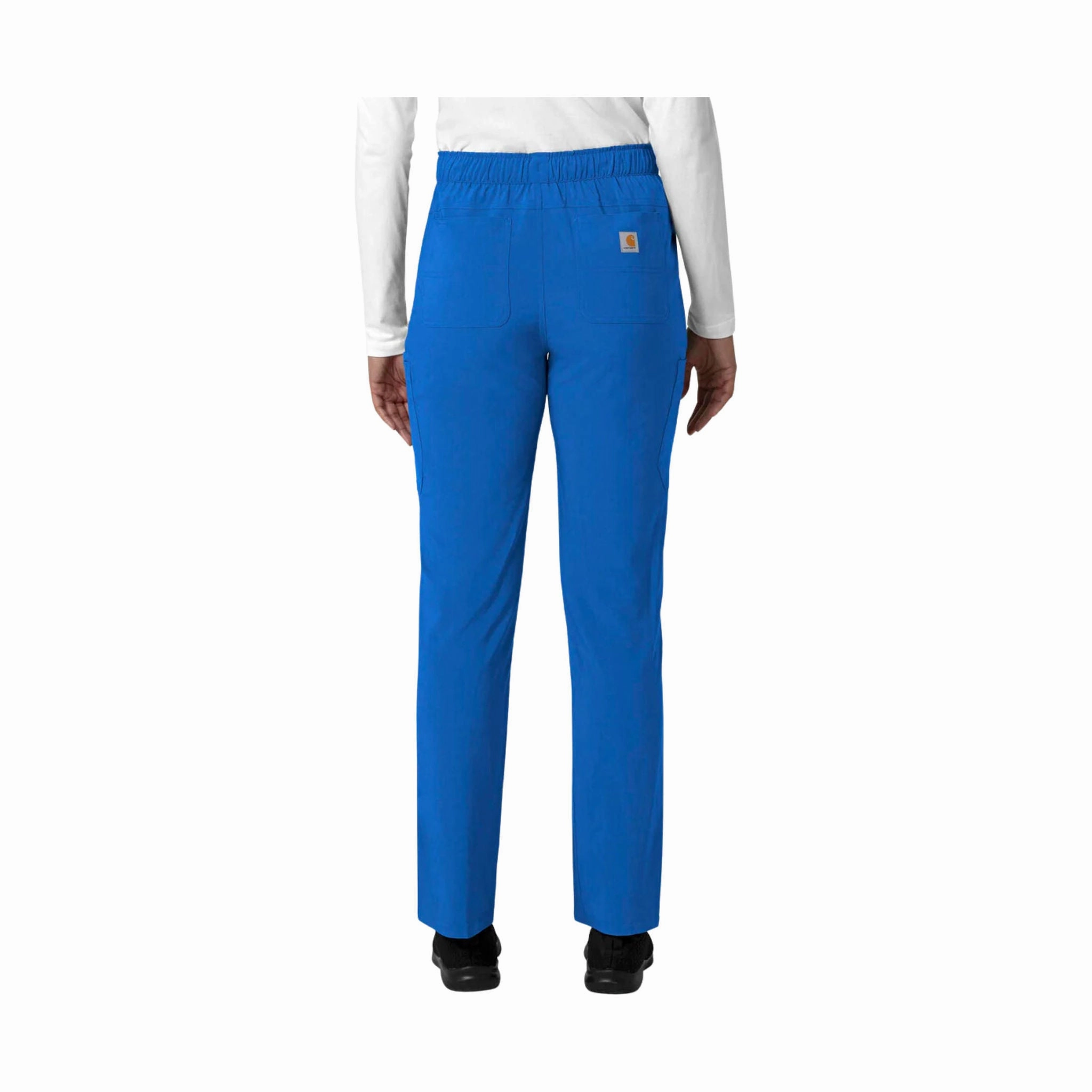 Carhartt Women's Force Cross Flex Straight Leg Cargo Scrub Pant - Royal Blue Workout-ready