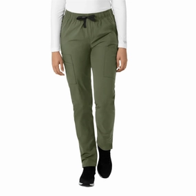 Carhartt Women's Force Modern Fit Straight Leg Scrub Pant - Olive Training Comfort Quick Fit