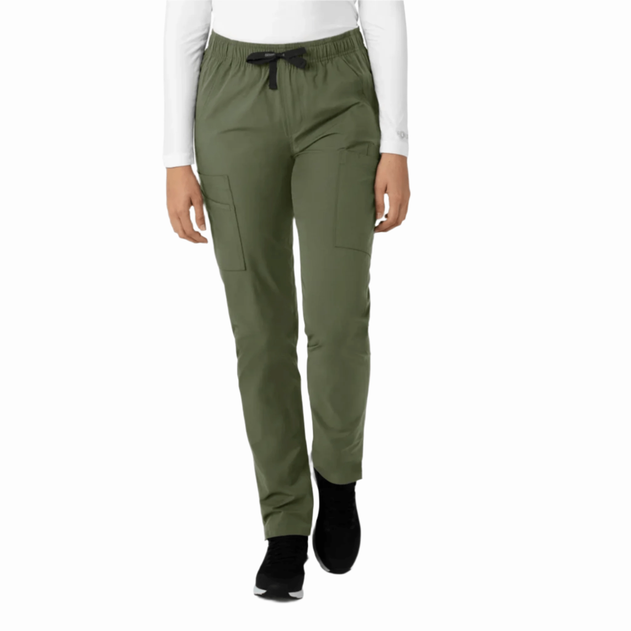 Carhartt Women's Force Modern Fit Straight Leg Scrub Pant - Olive Training Comfort Quick Fit