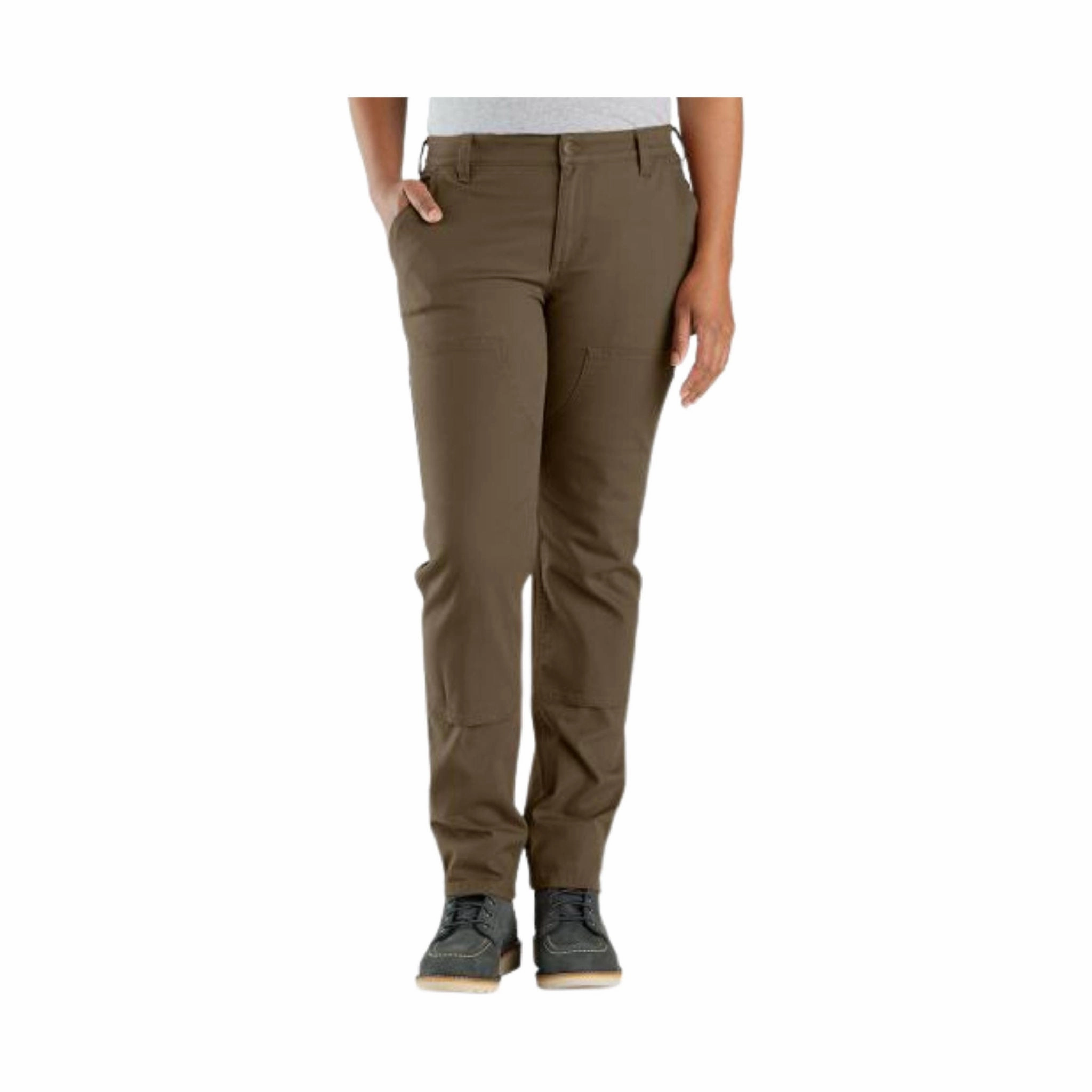 Quick drying material Chill Ready Carhartt Women's Rugged Flex Relaxed Fit Canvas Double Front Pant - Tarmac
