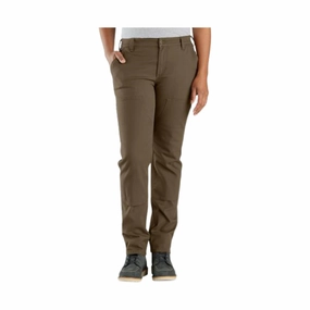 Carhartt Women's Rugged Flex Relaxed Fit Canvas Double Front Pant - Tarmac Ripped design