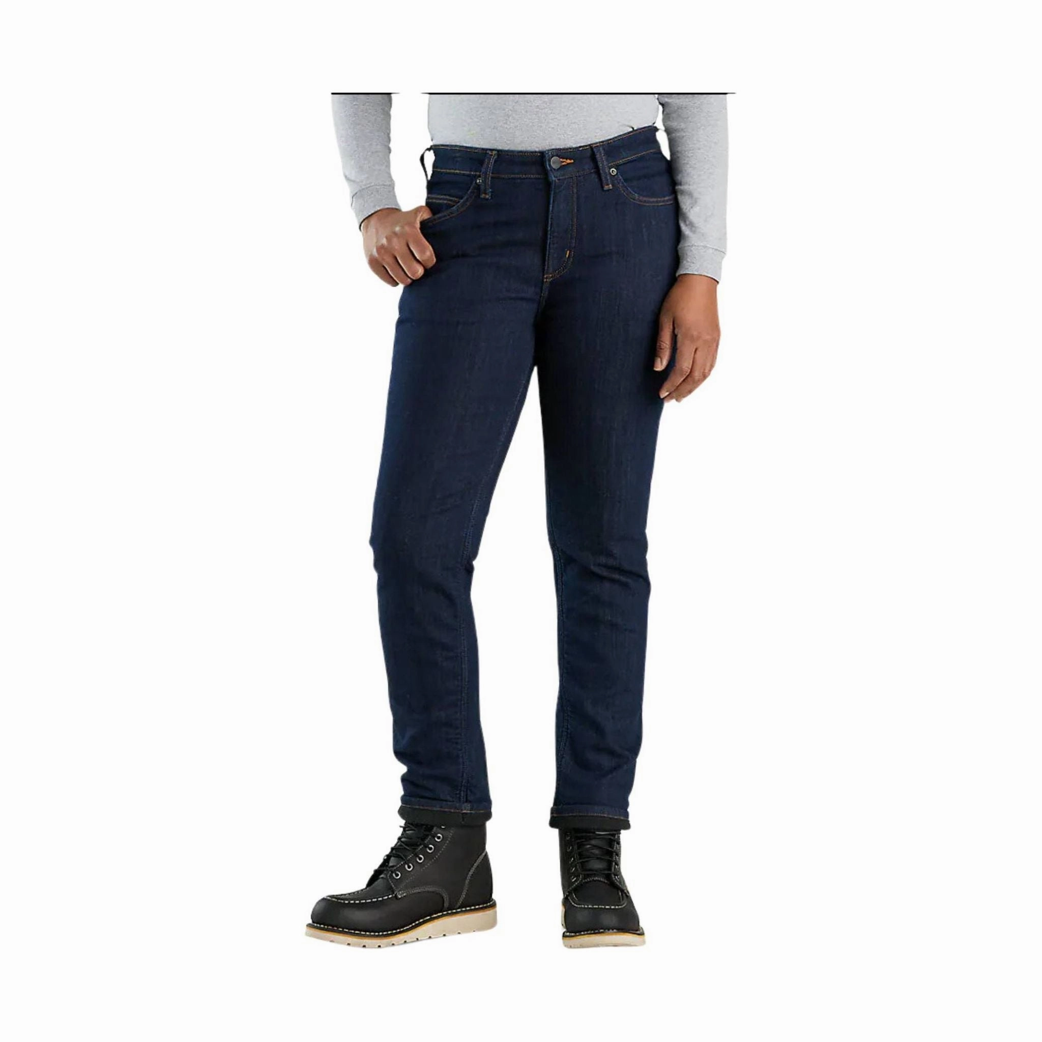 Carhartt Women's Rugged Flex Relaxed Fit Fleece Lined Jean - Pinnacle All Time Basic