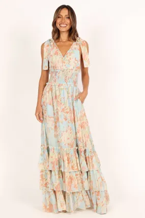 Flow Ready Christabel Tiered Maxi Dress - Blue Floral
