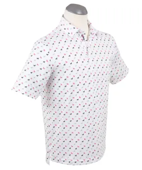 Performance Dog Print Polo Sporty apparel Timeless Look