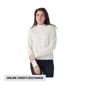 appropriate for autumn Smartwool Women's Edgewood Mock Neck Sweater - Natural Donegal