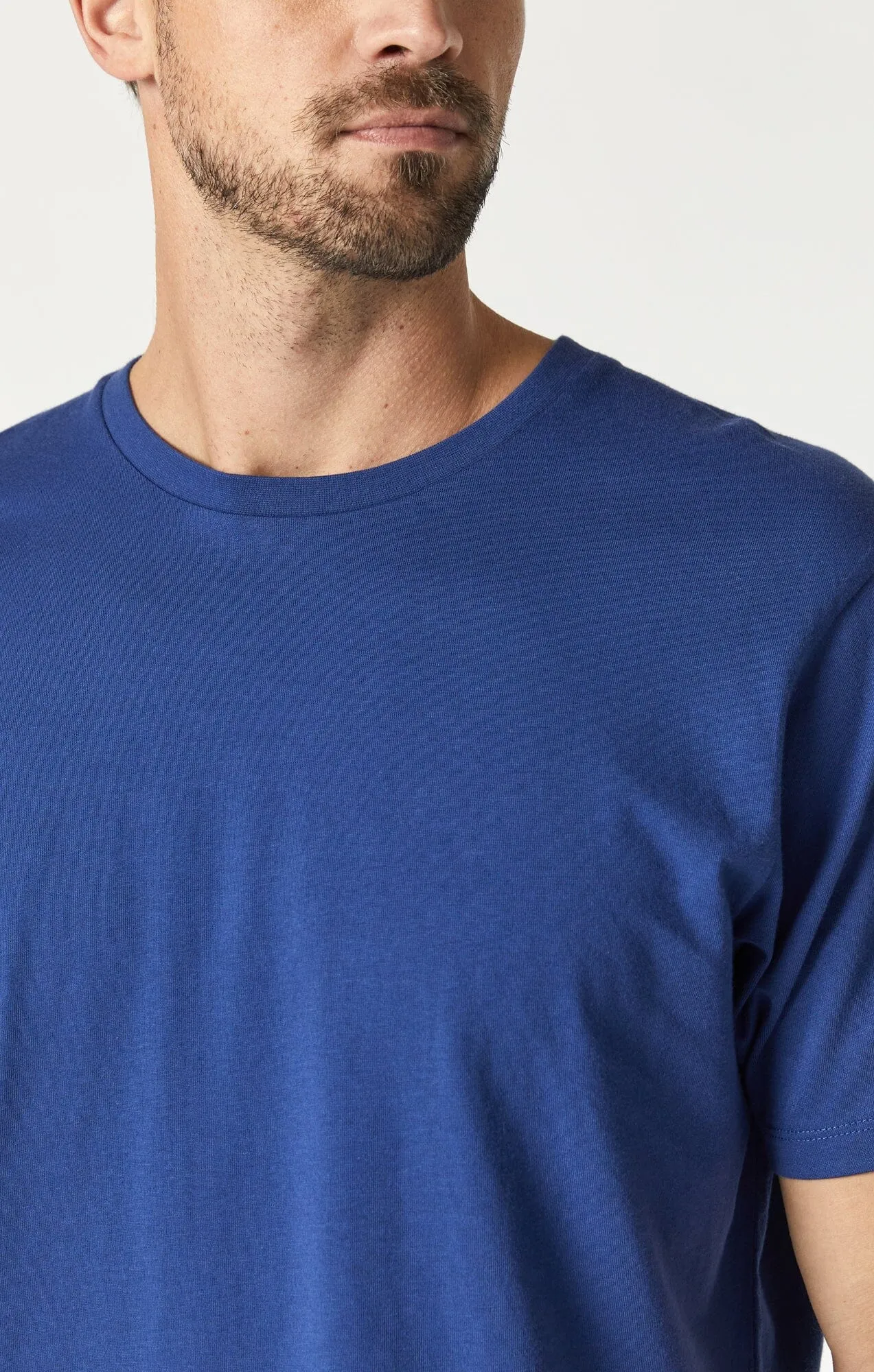 CREW NECK T-SHIRT IN TWILIGHT BLUE TaglessDesign