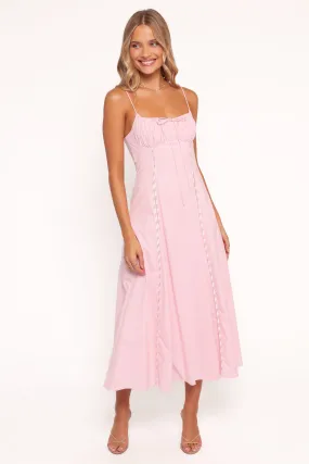 Talyn Midi Dress - Pink Subtle Glow Stylish Comfort