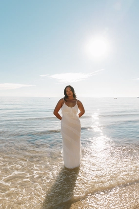 Ciao Ruffles Maxi Dress - Cloud White Versatile occasion dress Trendy Wearable