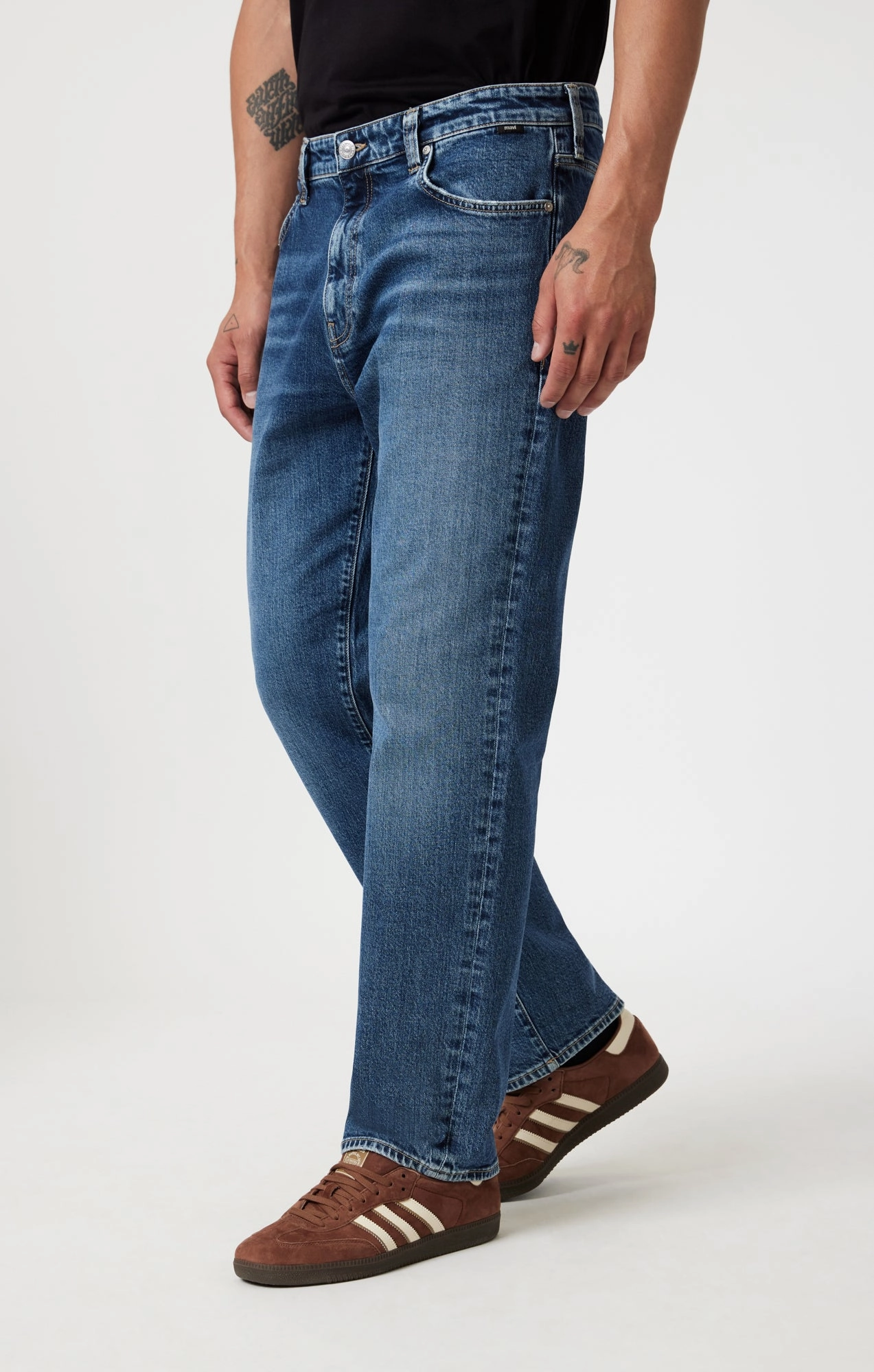 MARCEL LOOSE STRAIGHT LEG IN MID BRUSHED CLASSIC BLUE Classic Fit Light Wear