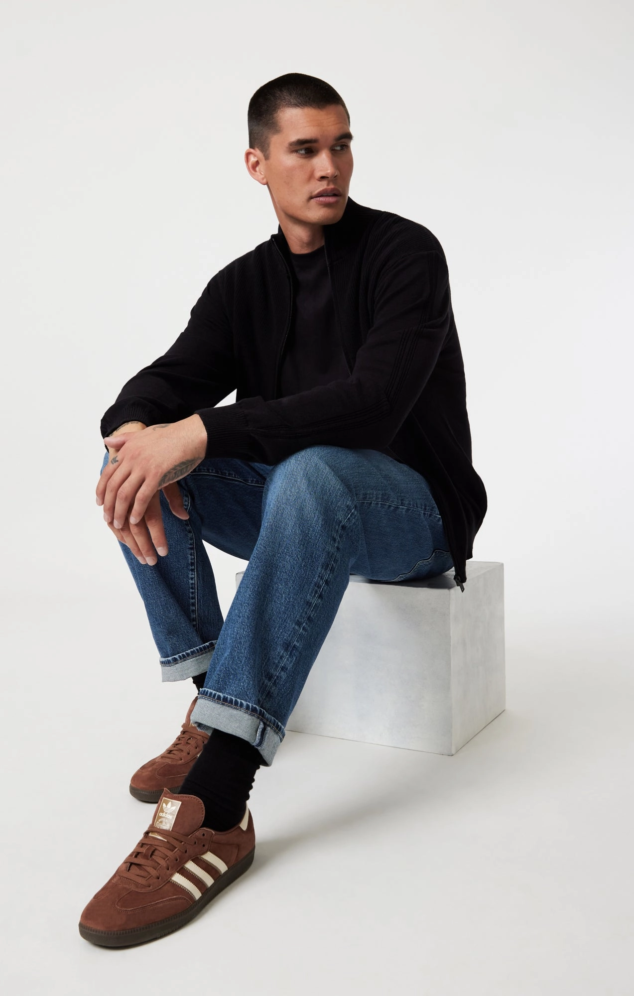 Style Daily Comfy Silhouette MARCEL LOOSE STRAIGHT LEG IN MID BRUSHED CLASSIC BLUE