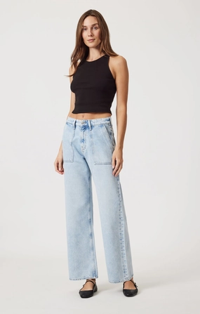 Durable Triple Stitched Seams CATALINA STRAIGHT LEG UTILITY IN BLEACHED WELL BLUE