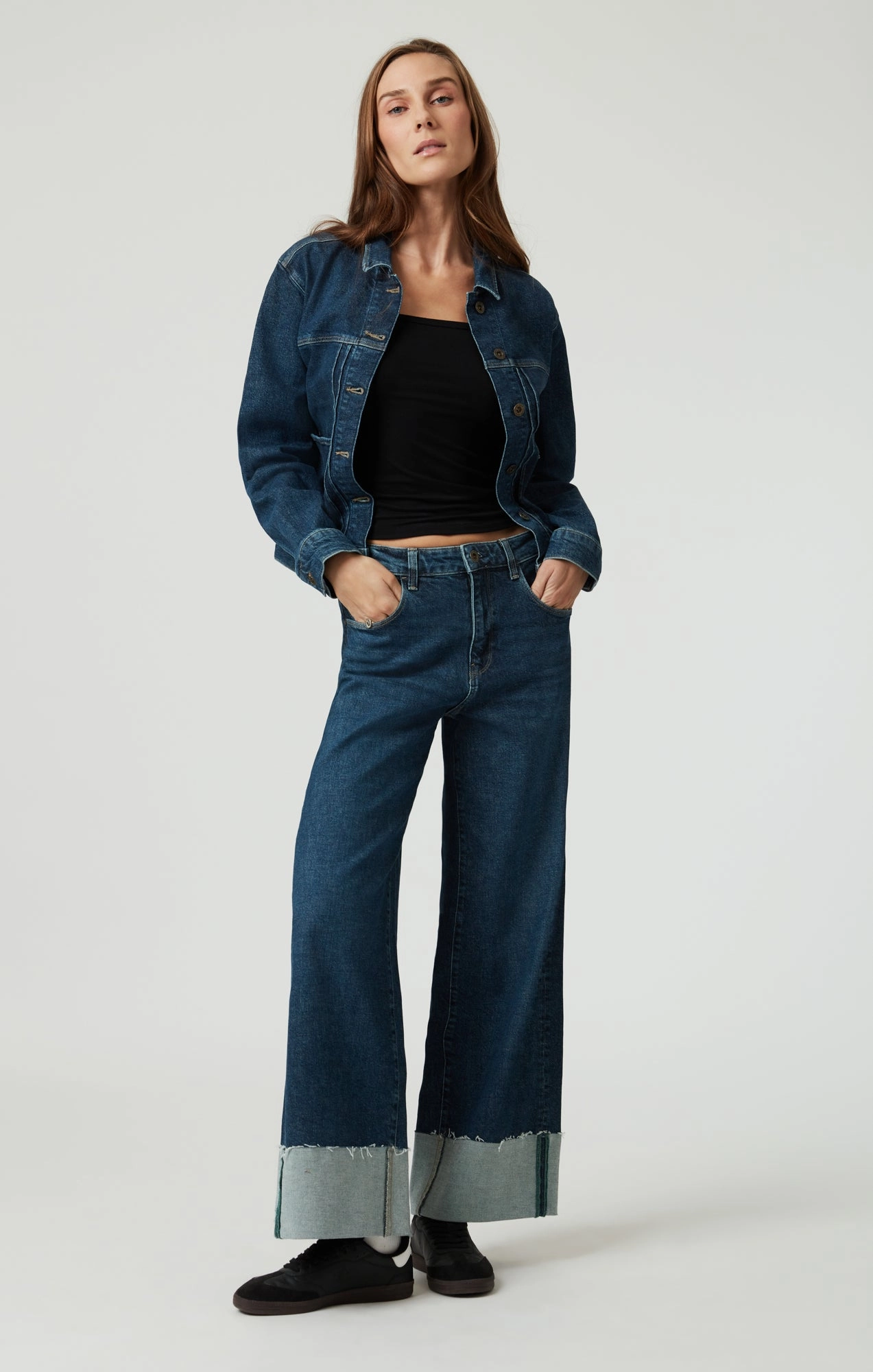 CATHY WIDE LEG IN DARK BLUE DENIM Fit Focus