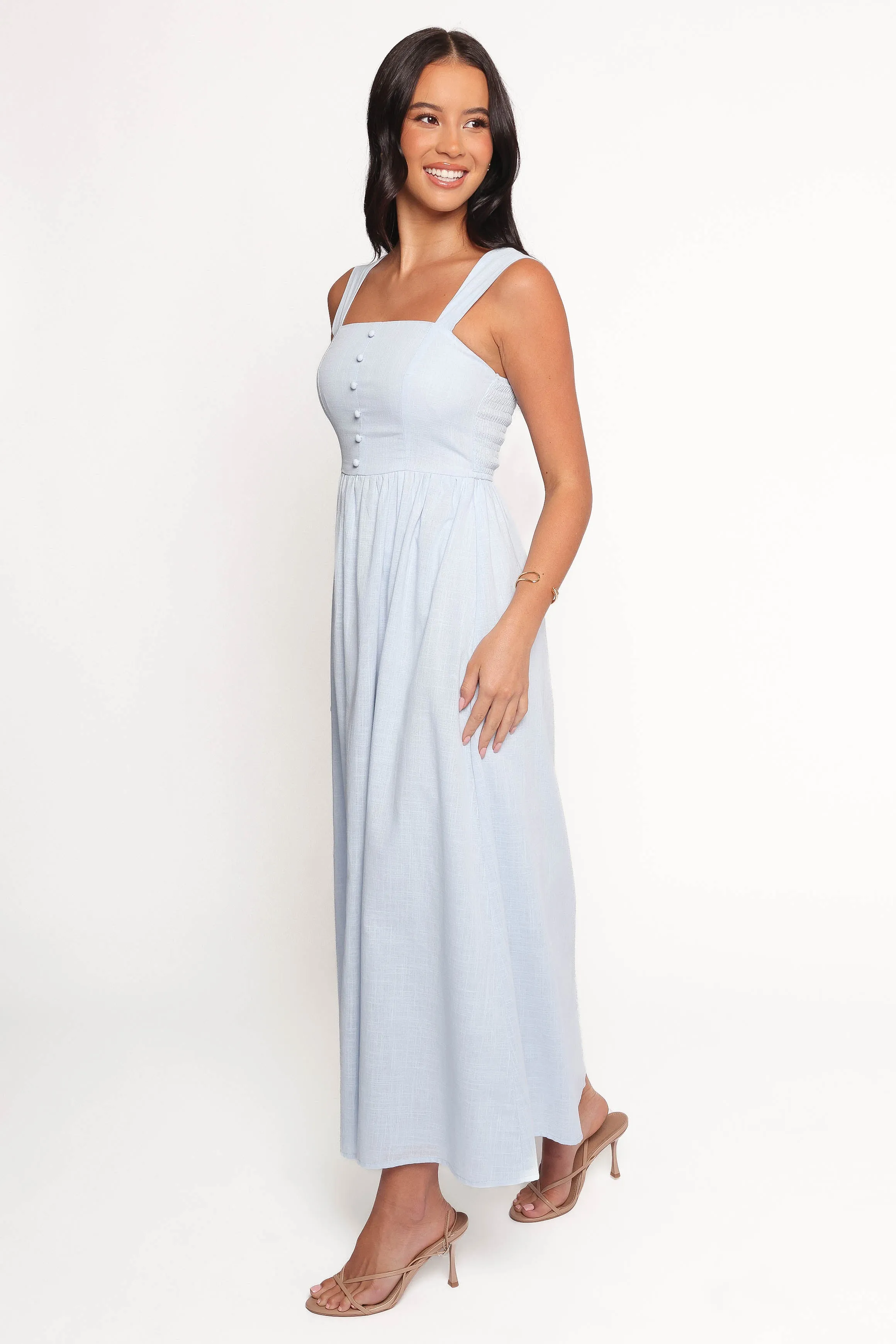 Caty Maxi Dress - Pale Blue Casual and Comfy Silky Shape